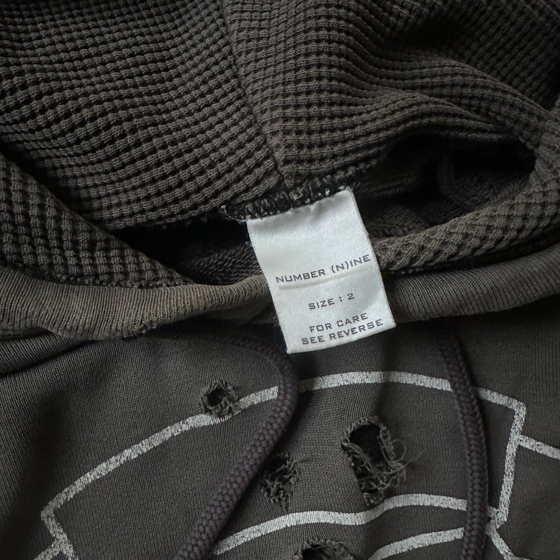 AW01 ‘Standards’ Distressed Shield Hoodie   269archive