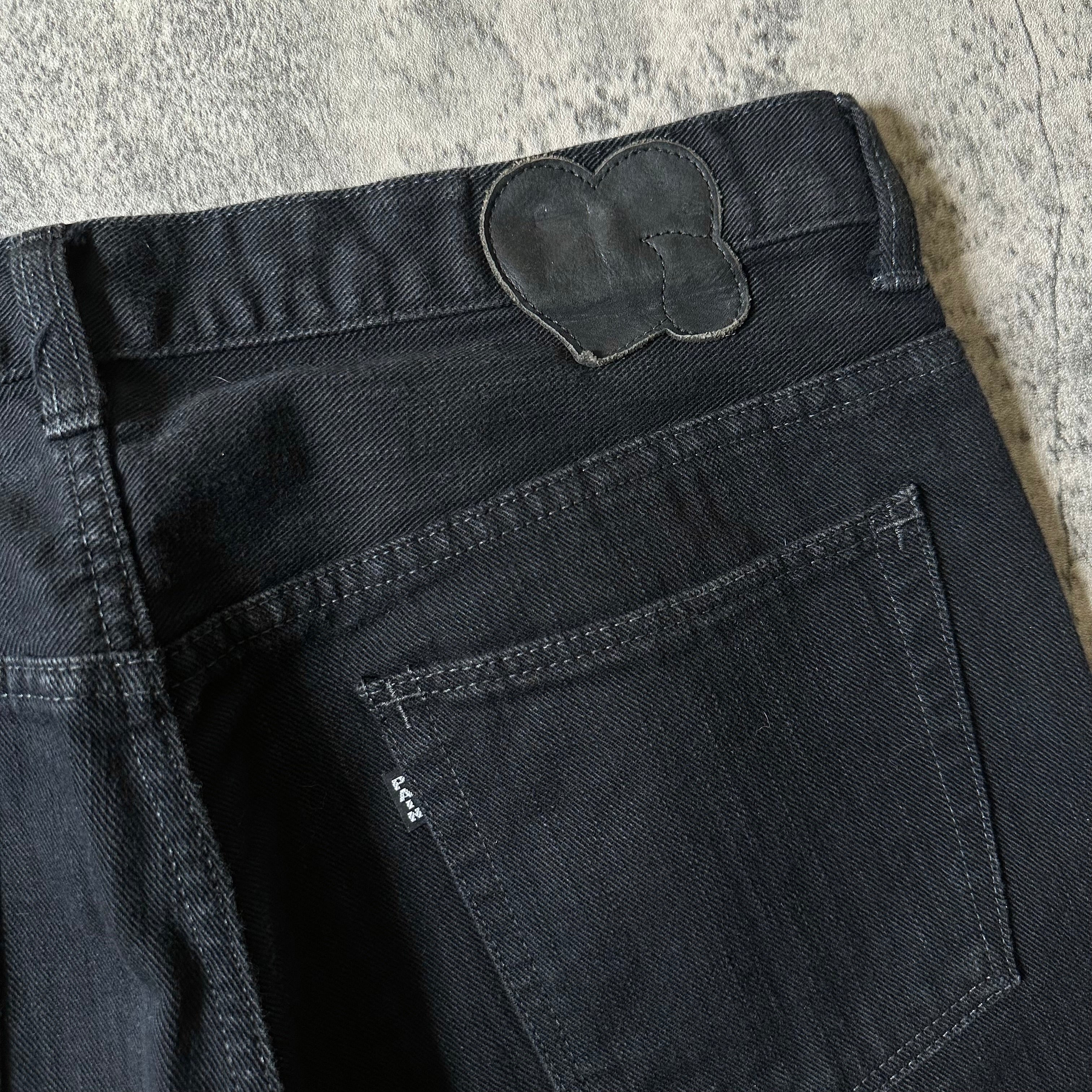AW04 Number (N)ine “Give Peace a Chance” Patch Denim