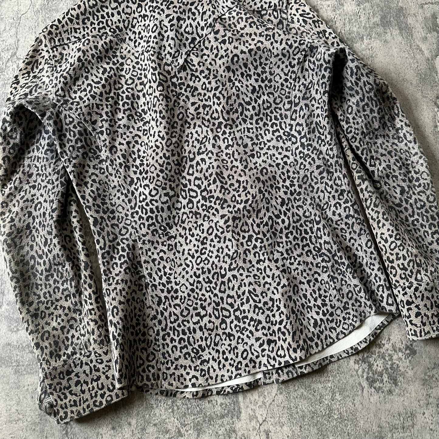‘Leopard Print’ Leather Western Shirt   269archive