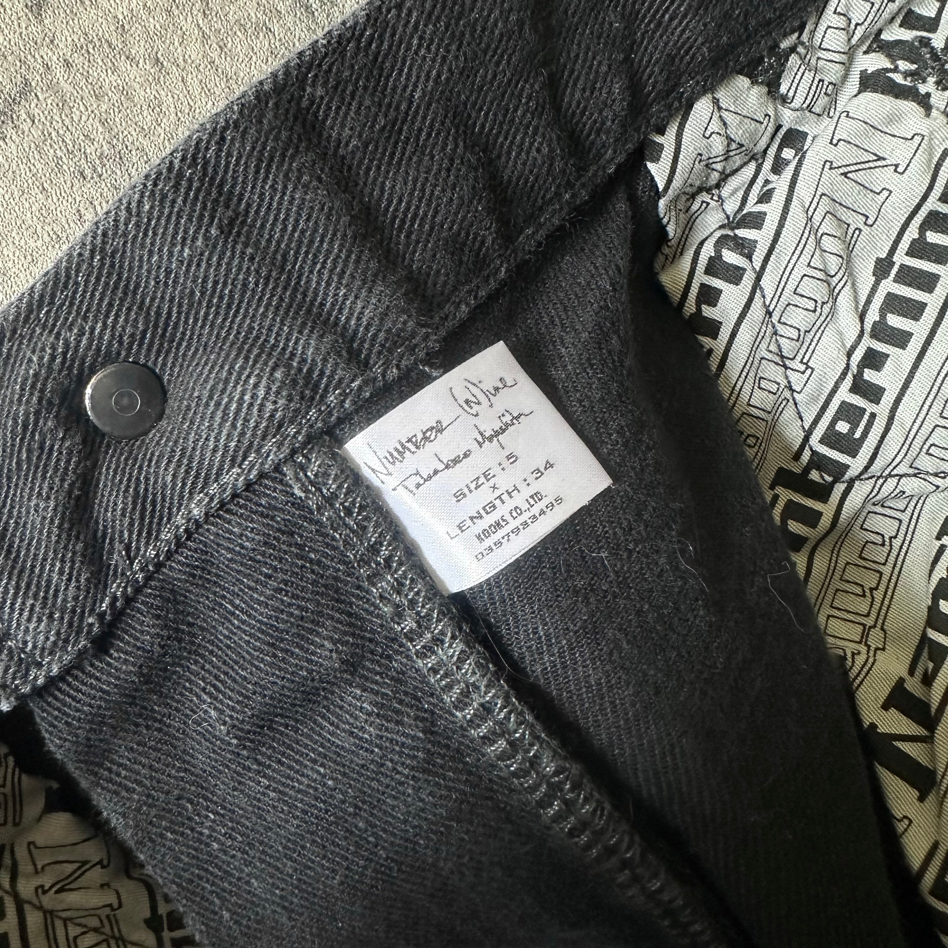 AW04 Number (N)ine “Give Peace a Chance” Patch Denim