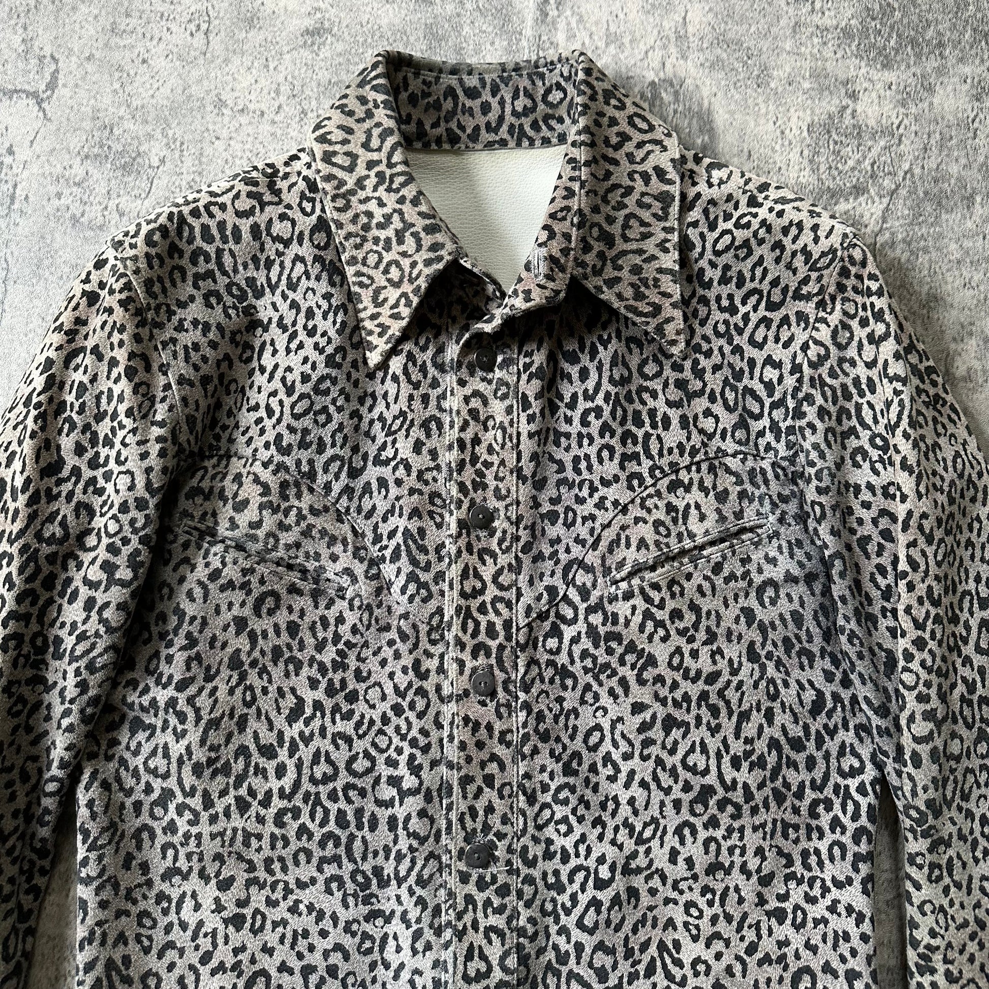 ‘Leopard Print’ Leather Western Shirt   269archive