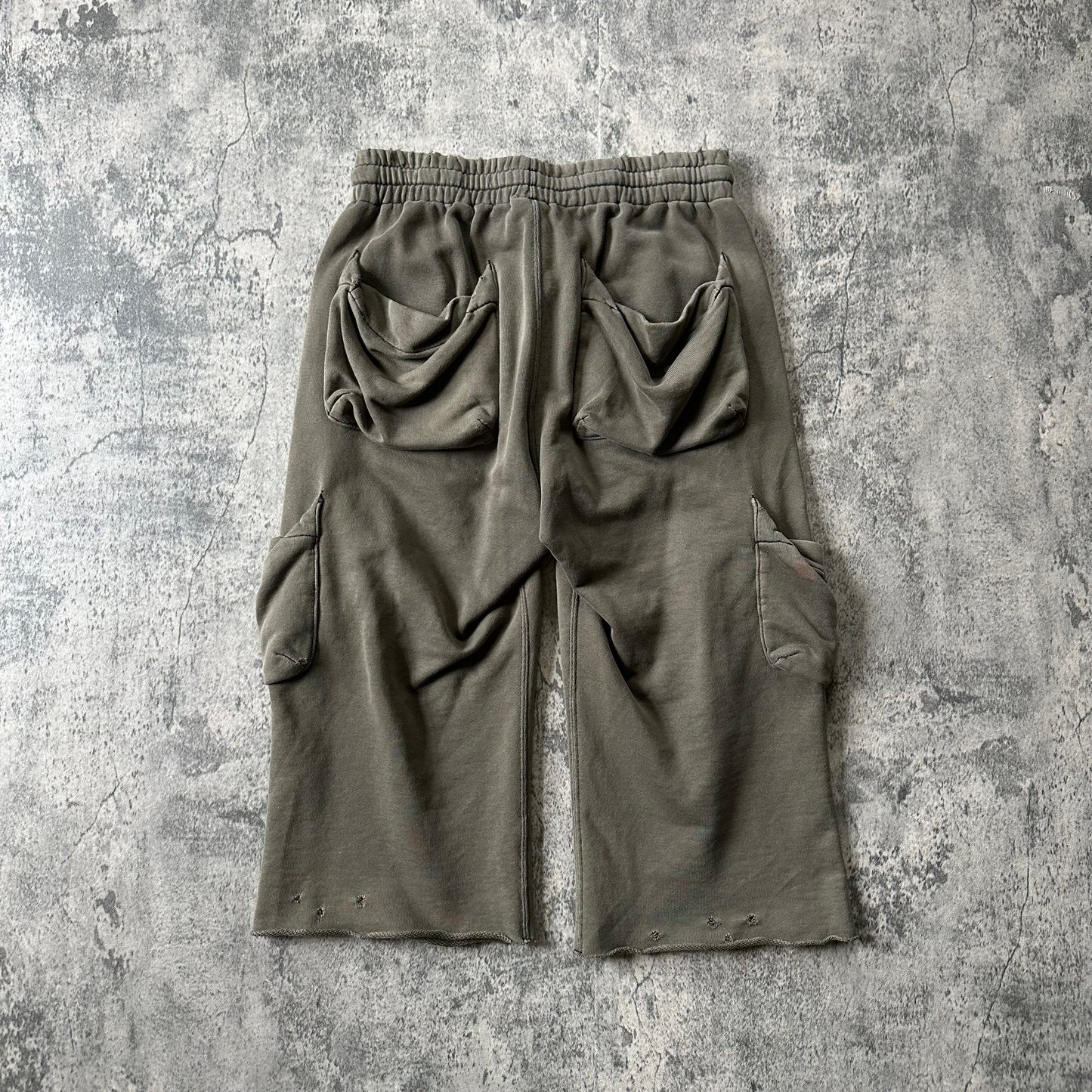 SS05 “Nightcrawler” Distressed Cargo Capri Shorts  Pants 269archive