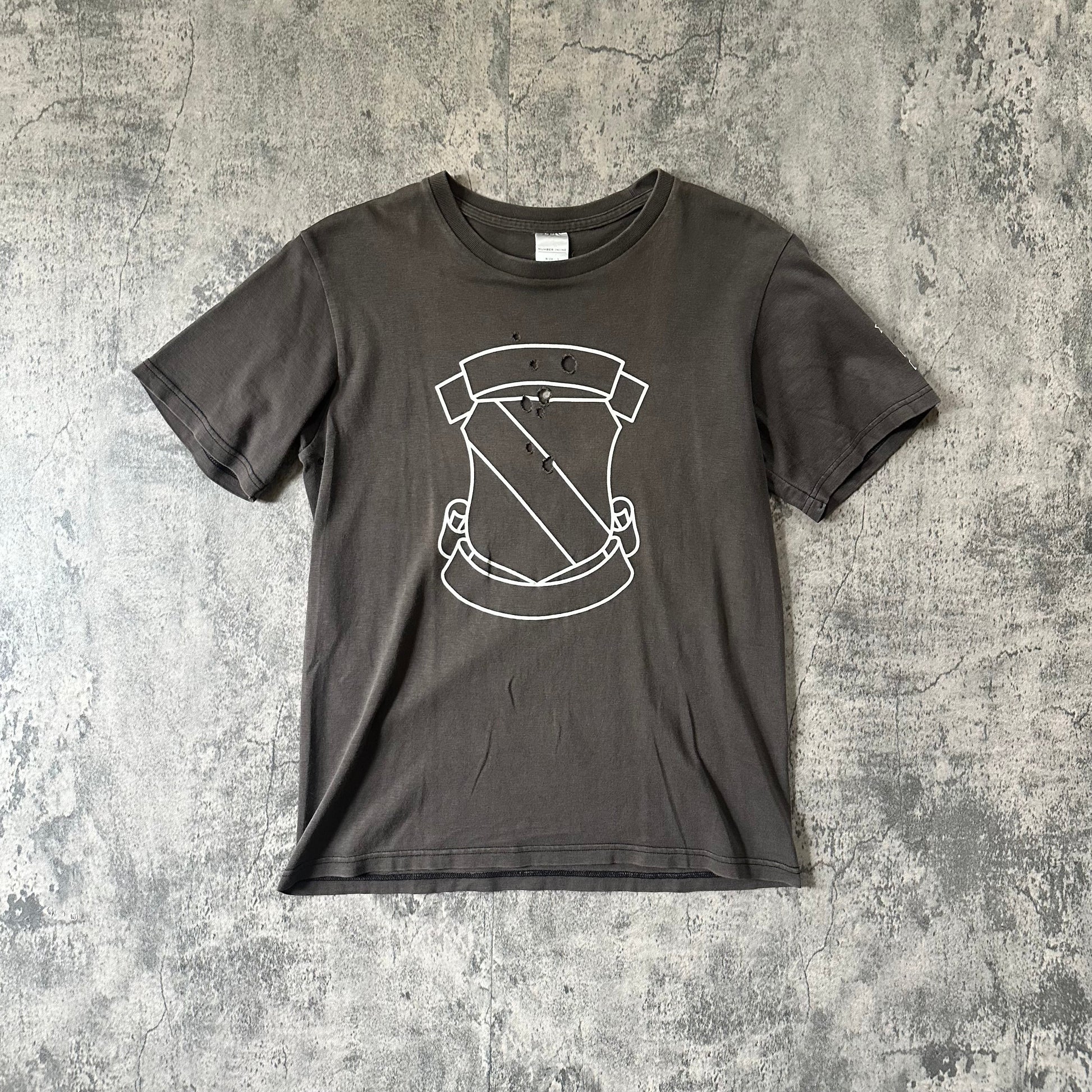 AW01 ‘Standards’ Distressed Shield Tee   269archive