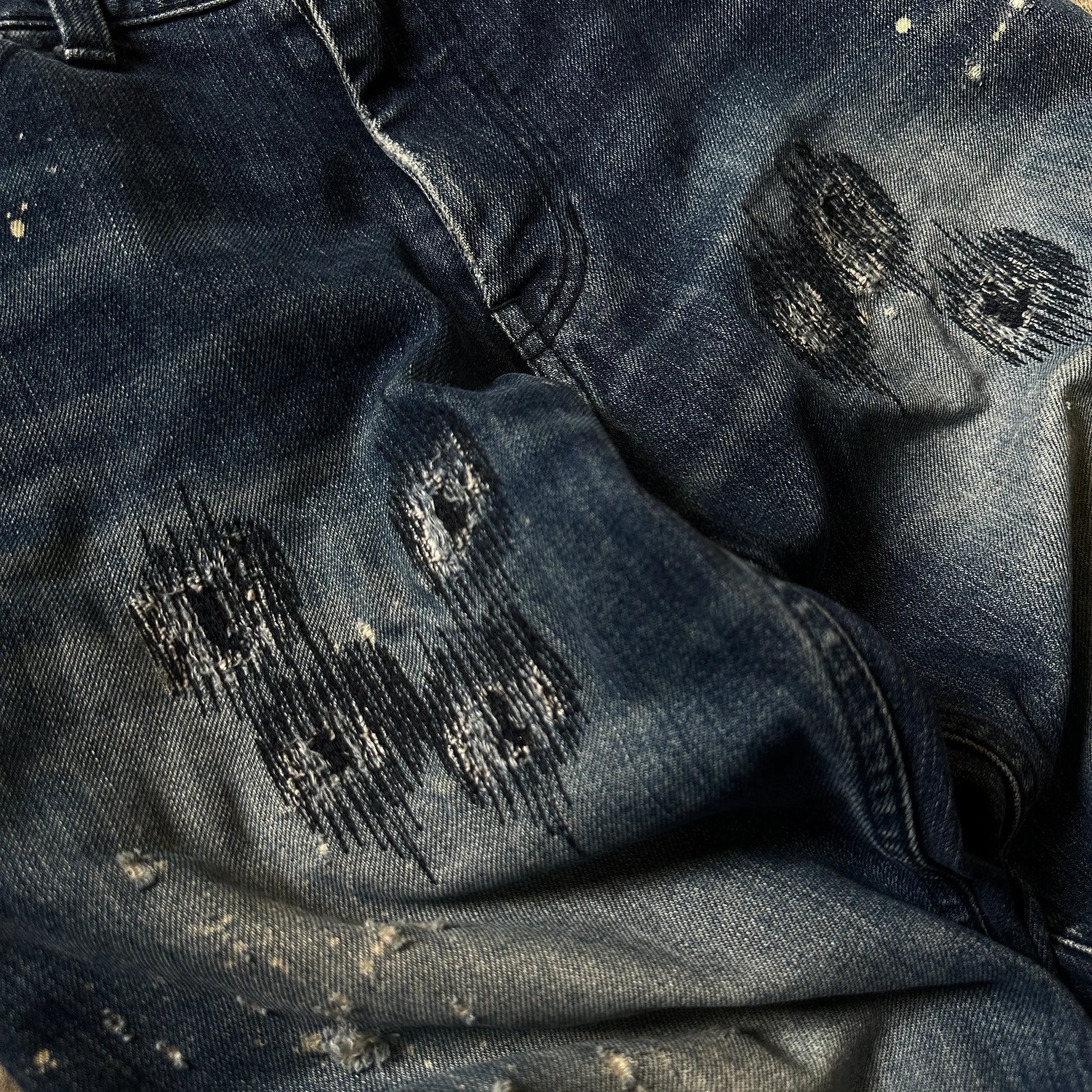 AW01 Number (N)ine “Grunge” Bootcut Denim - 269archive