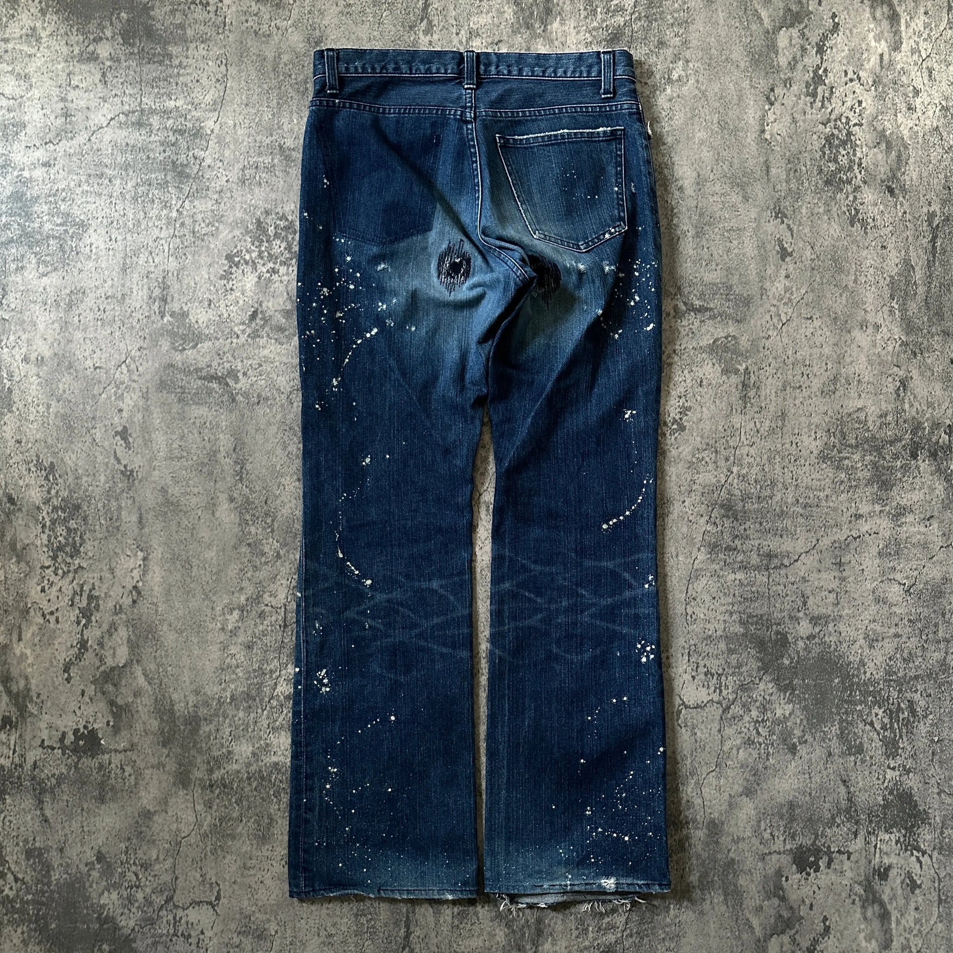 AW01 Number (N)ine “Grunge” Bootcut Denim - 269archive