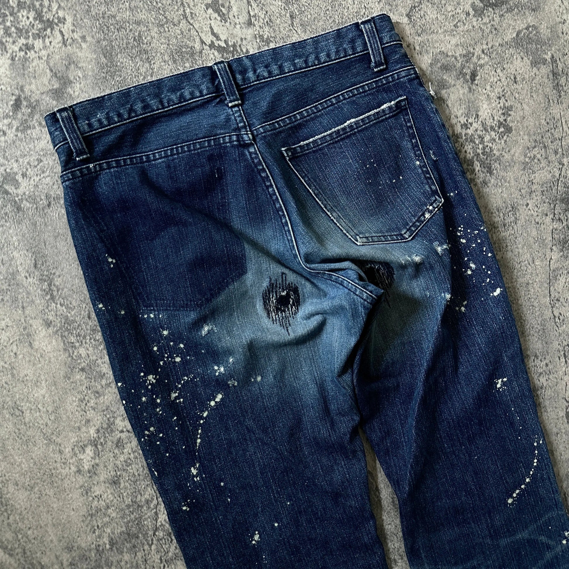 AW01 Number (N)ine “Grunge” Bootcut Denim - 269archive