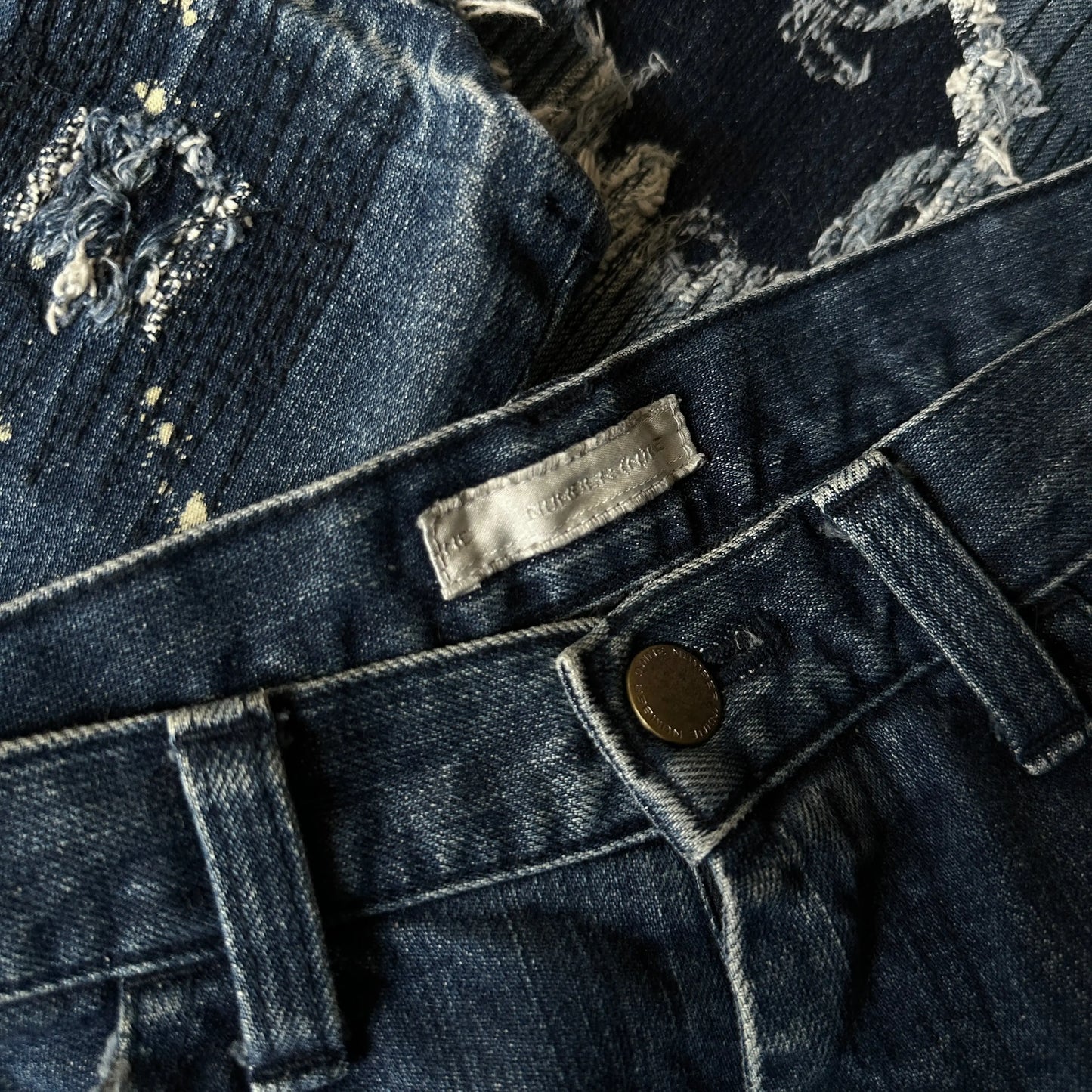 AW01 Number (N)ine “Grunge” Bootcut Denim - 269archive