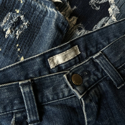 AW01 Number (N)ine “Grunge” Bootcut Denim - 269archive