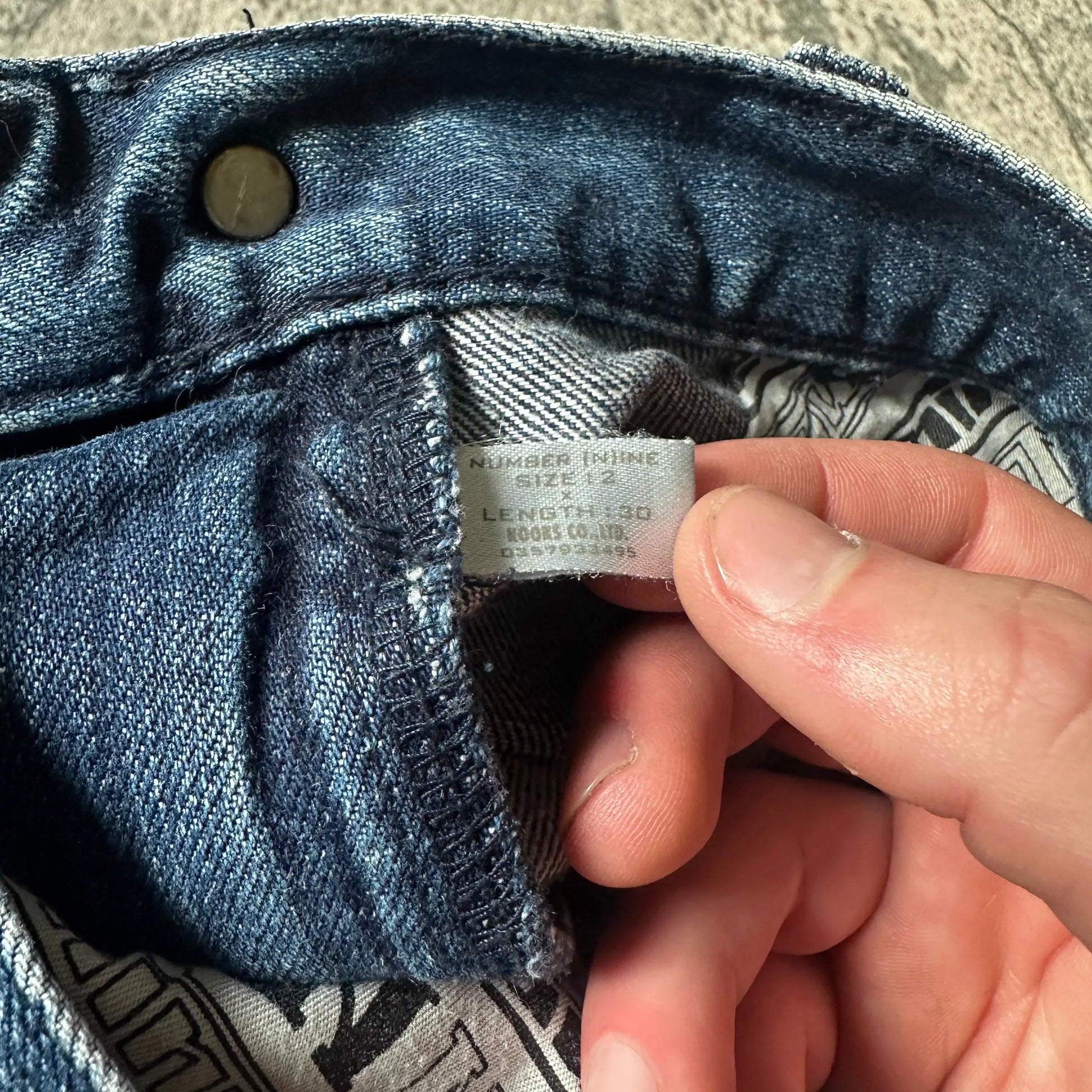 AW01 Number (N)ine “Grunge” Bootcut Denim - 269archive