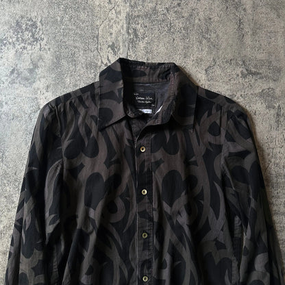 AW04 Number (N)ine Japan Exclusive “Tribal Print” Button-Up - 269archive