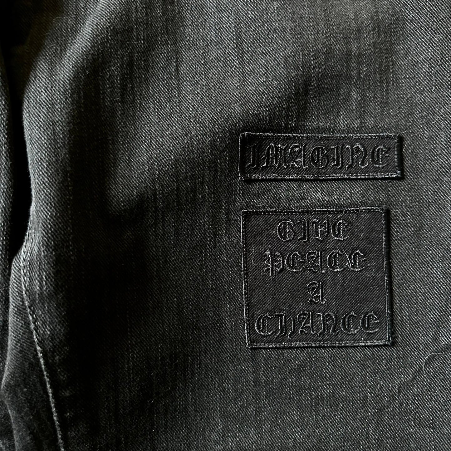 AW04 Number (N)ine “Give Peace a Chance” Patch Denim - 269archive