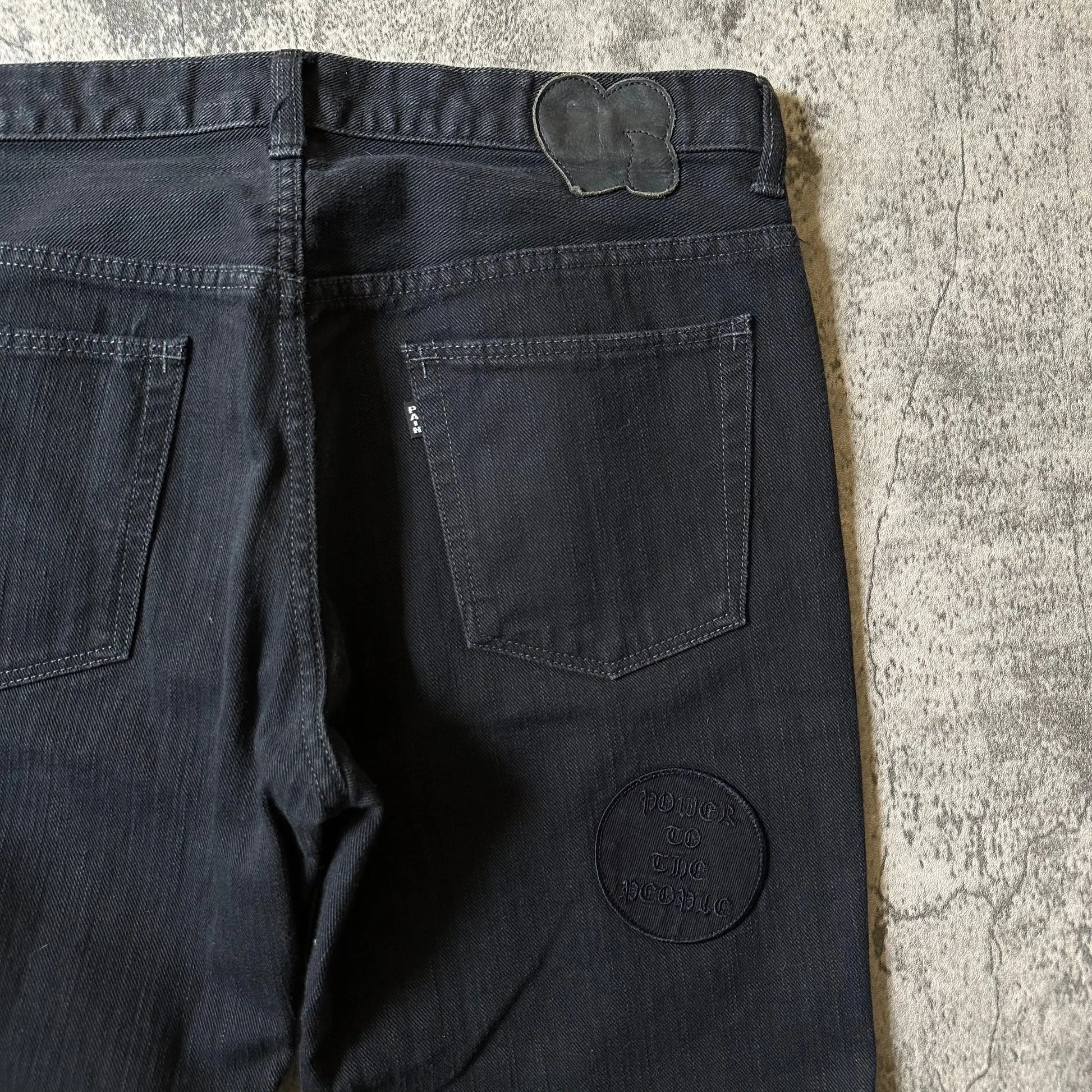 AW04 Number (N)ine “Give Peace a Chance” Patch Denim - 269archive