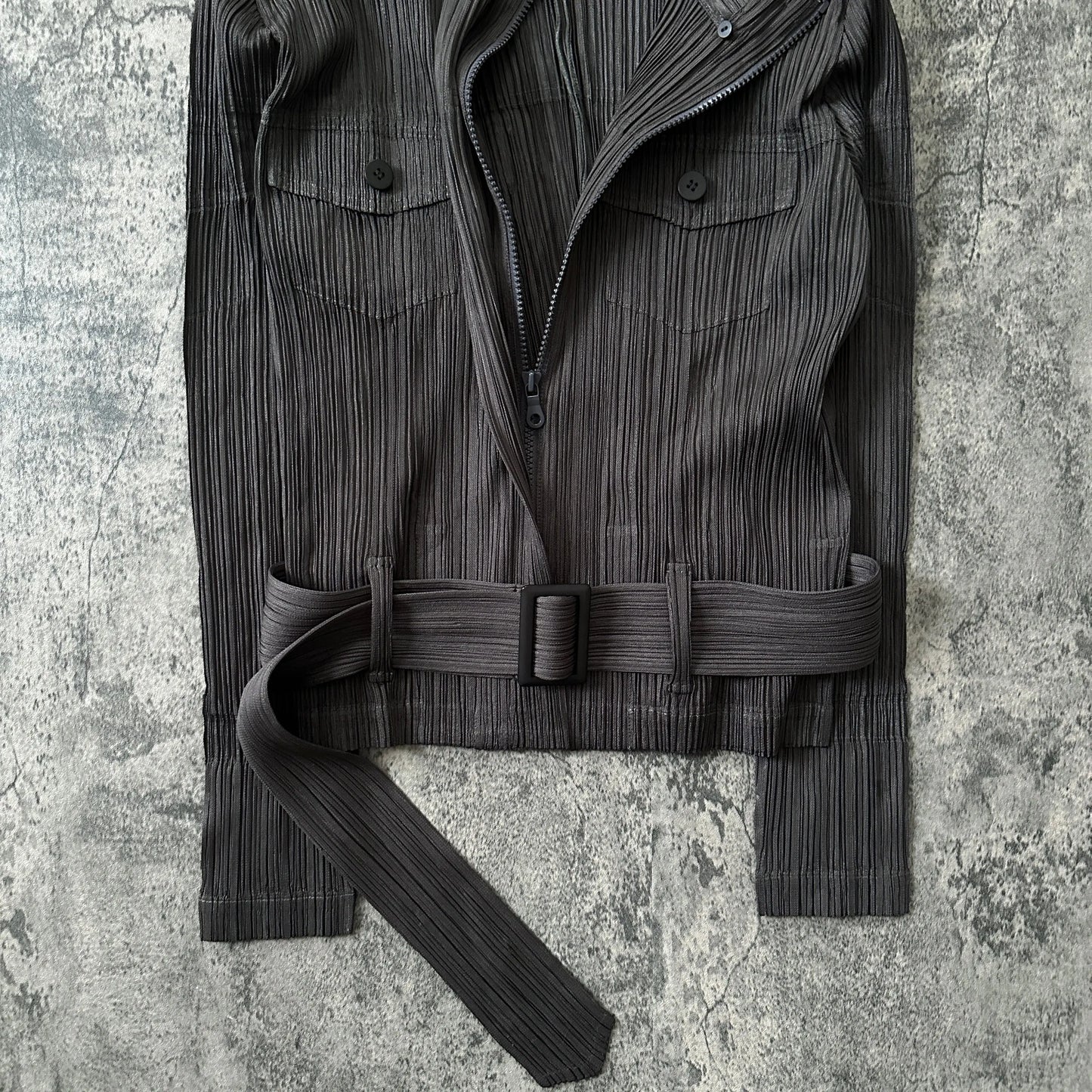 AW06 Issey Miyake Pleats Please “Detachable Fur” Pleated Jacket - 269archive