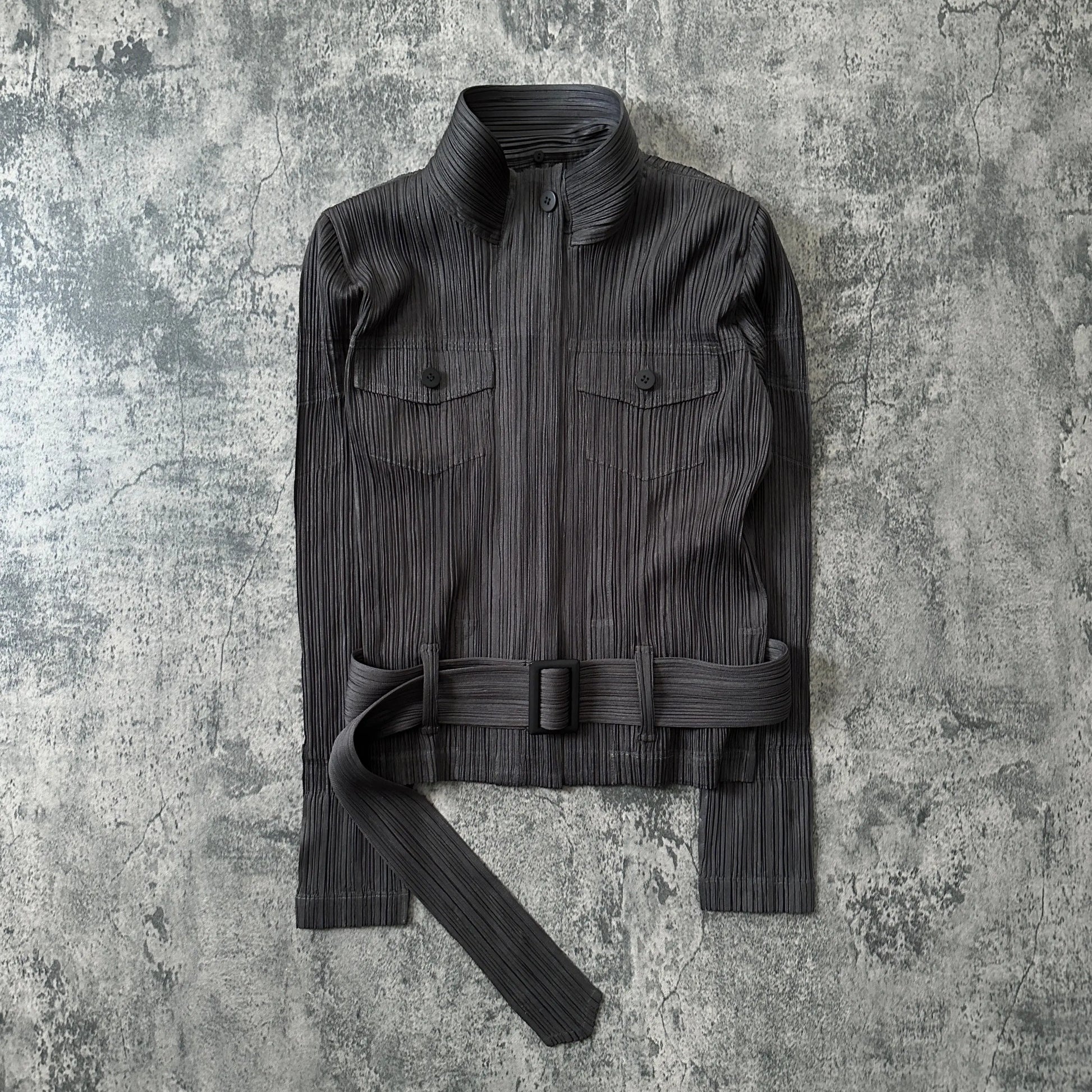 AW06 Issey Miyake Pleats Please “Detachable Fur” Pleated Jacket - 269archive