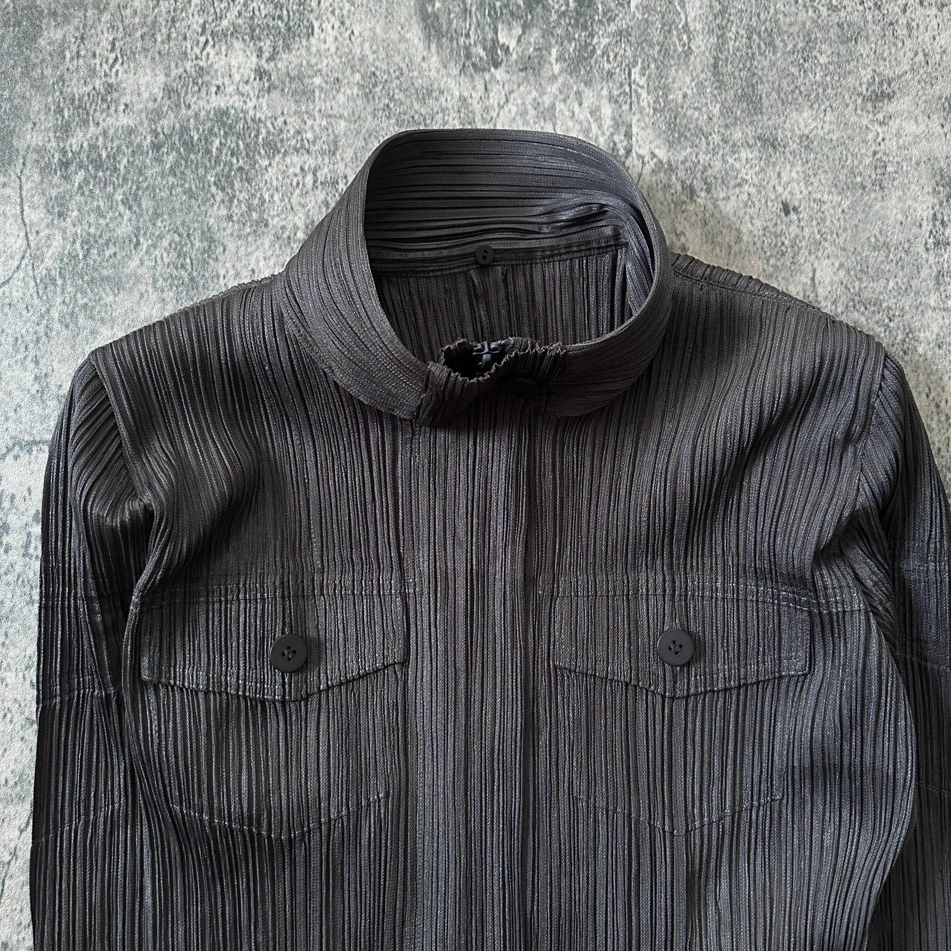 AW06 Issey Miyake Pleats Please “Detachable Fur” Pleated Jacket - 269archive