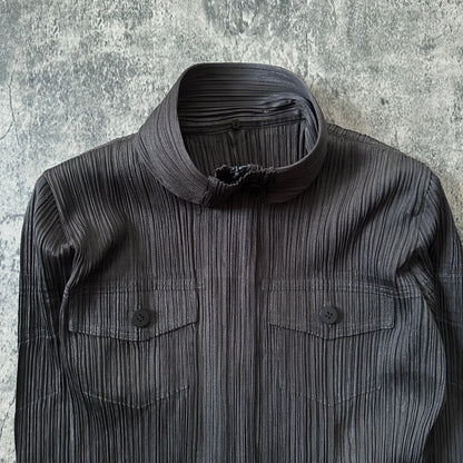 AW06 Issey Miyake Pleats Please “Detachable Fur” Pleated Jacket - 269archive