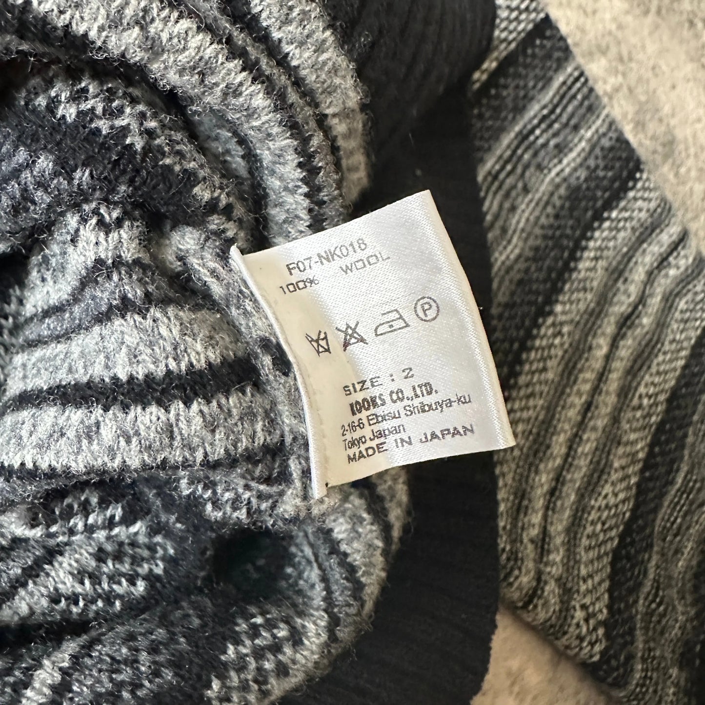 AW07 Number (N)ine Striped Cardigan - 269archive