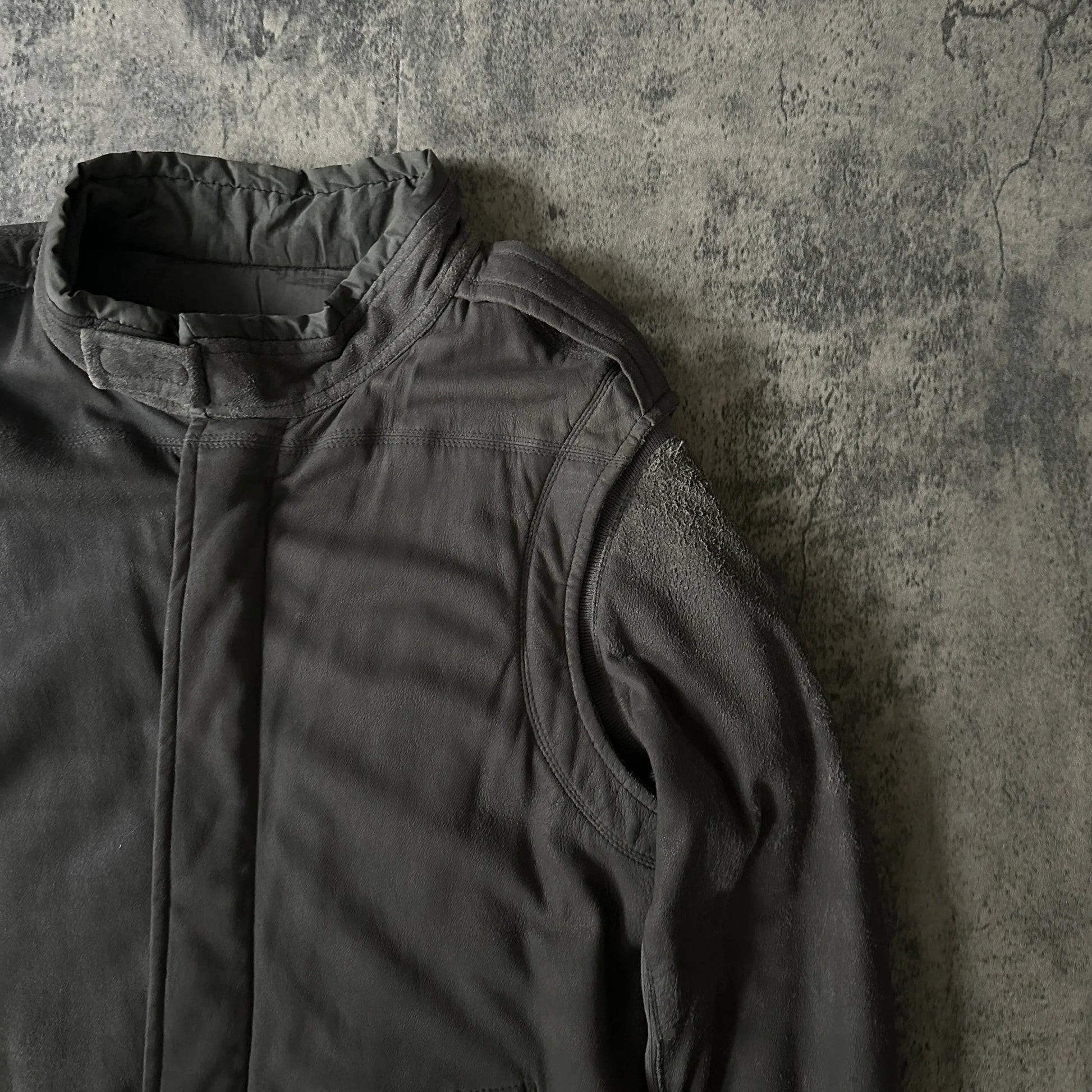 AW09 Rick Owens “Crust” Blistered Lamb Leather Pilot F-1 Jacket - 269archive