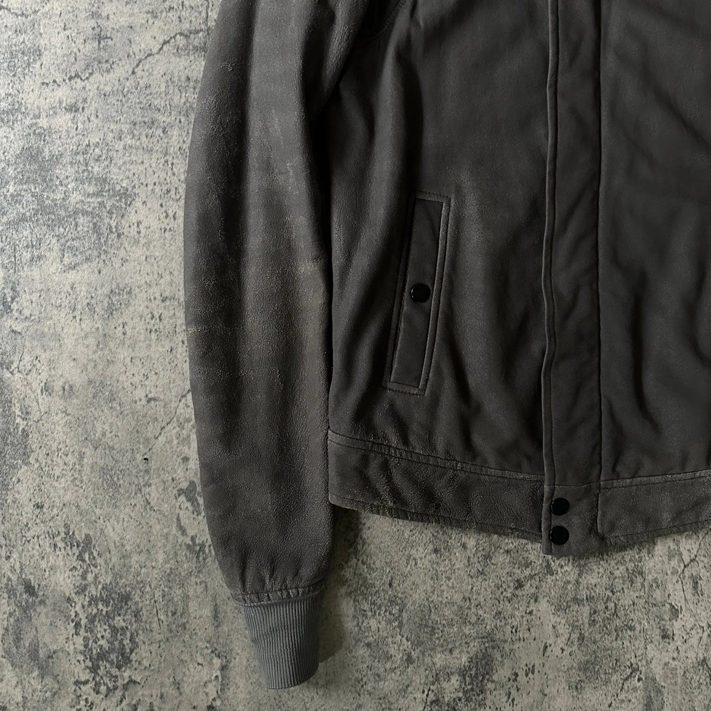 AW09 Rick Owens “Crust” Blistered Lamb Leather Pilot F-1 Jacket - 269archive