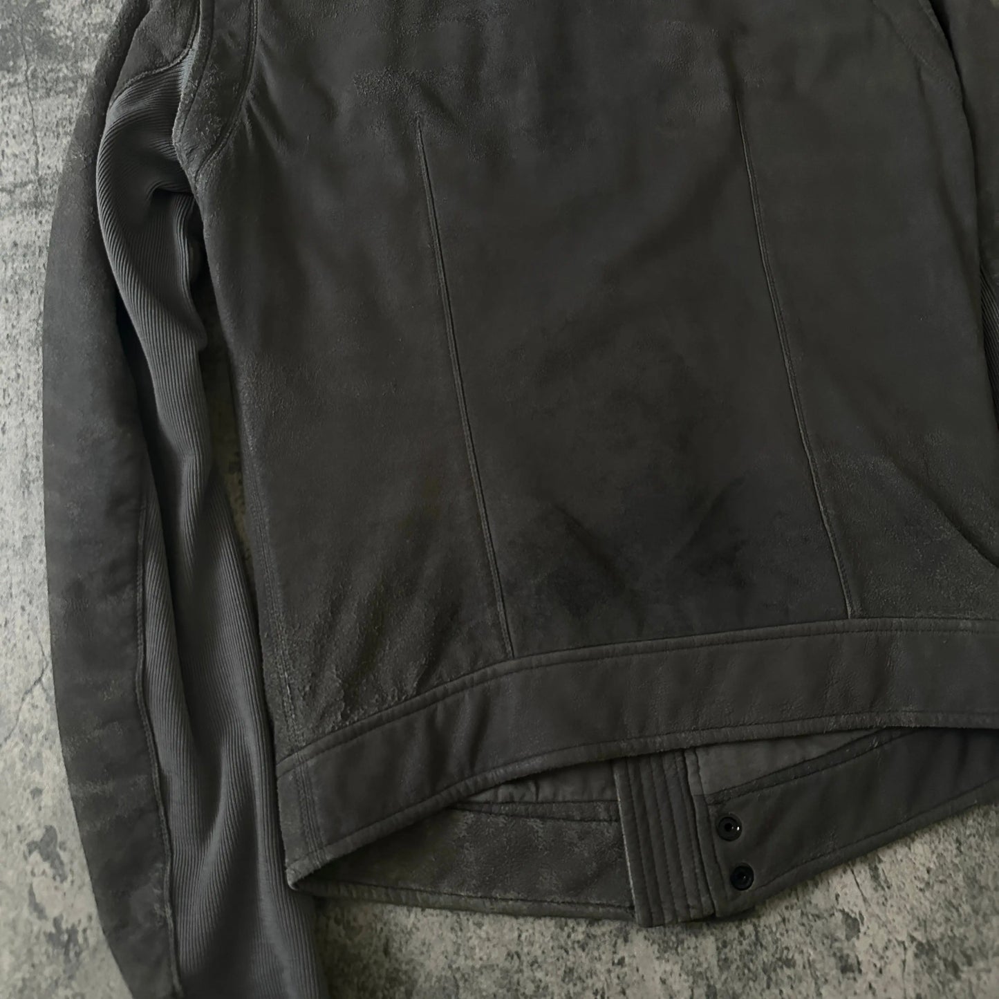 AW09 Rick Owens “Crust” Blistered Lamb Leather Pilot F-1 Jacket - 269archive