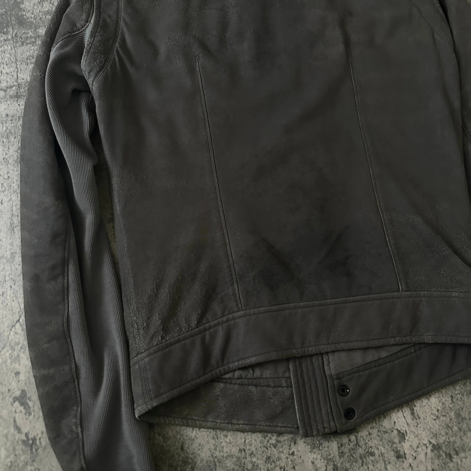 AW09 Rick Owens “Crust” Blistered Lamb Leather Pilot F-1 Jacket - 269archive