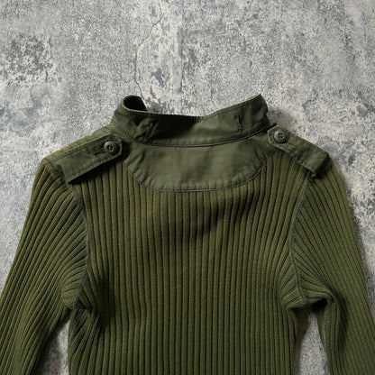 AW10 Runway Junya Watanabe “White Fur” Detachable Hood Ribbed-Knit Dress - 269archive