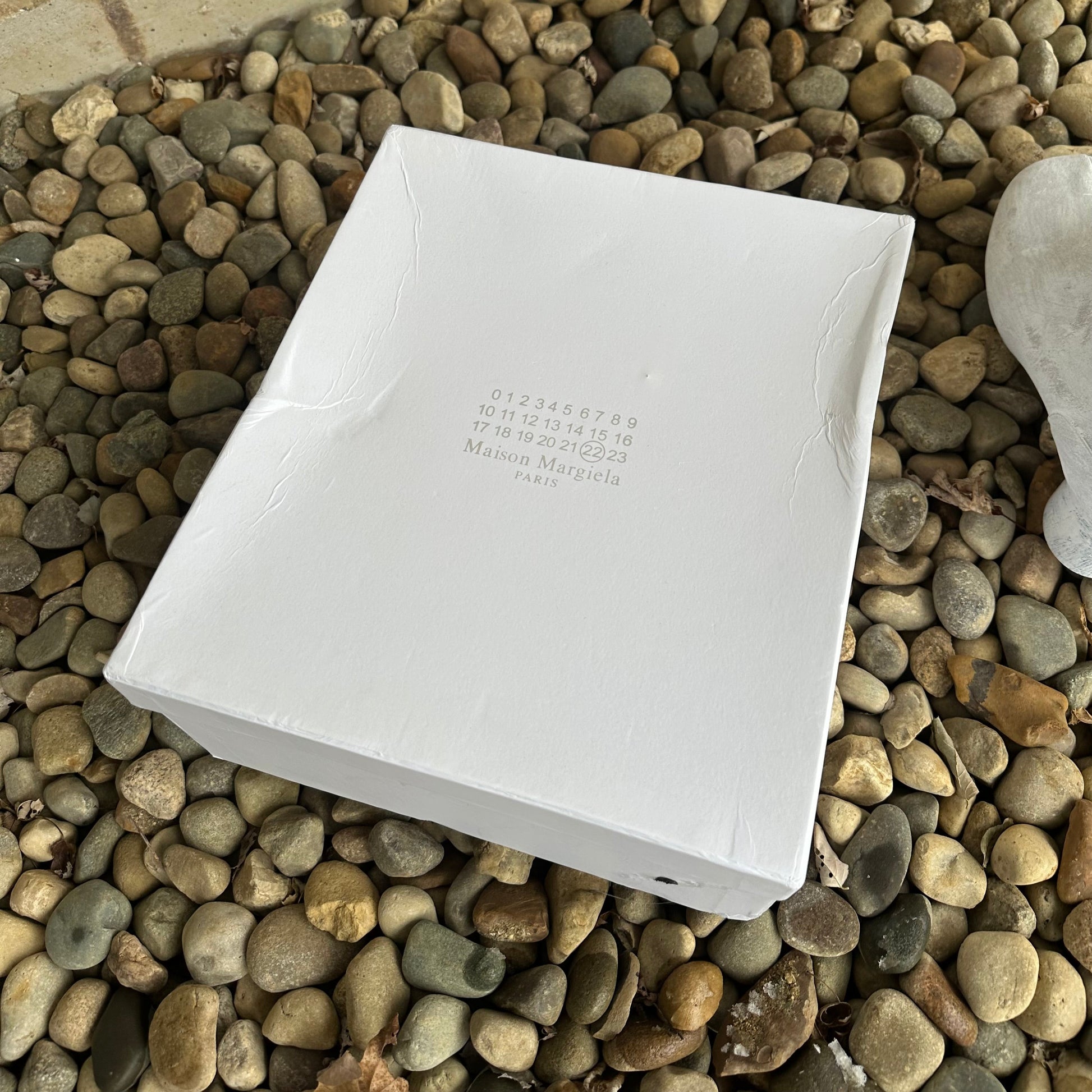 ‘Painted’ Concrete White Tabi Boots  Shoes 269archive