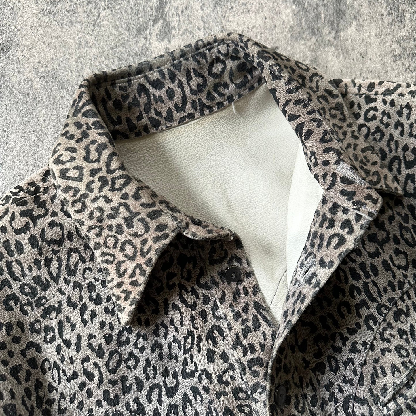 ‘Leopard Print’ Leather Western Shirt   269archive
