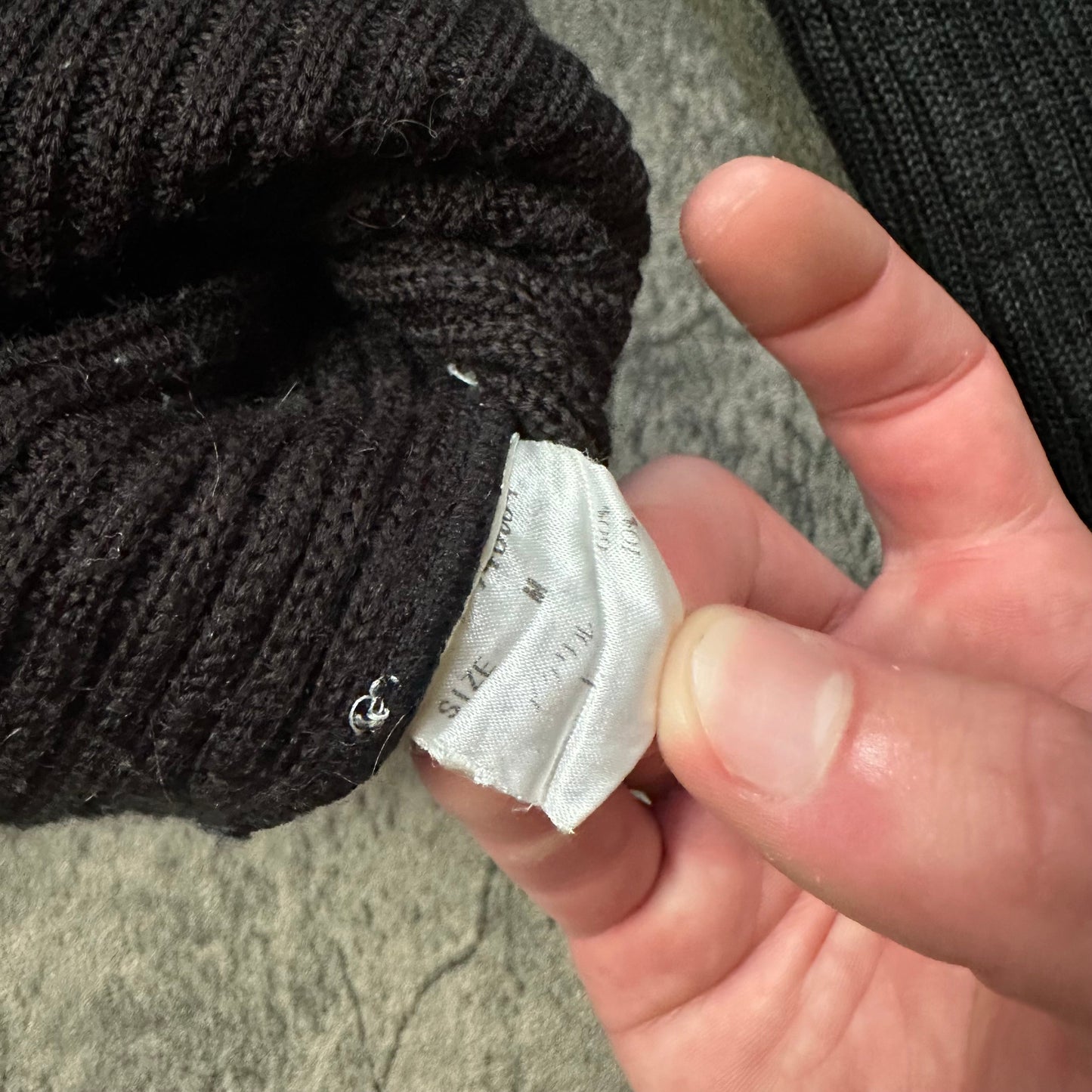 2000s Waxed Ribbed Knit Zip-Up Sweater   269archive