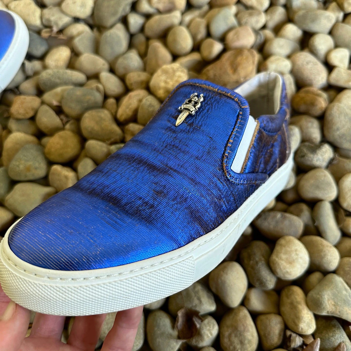 Chrome Hearts “Dagger” Metallic Slip-Ons - 269archive