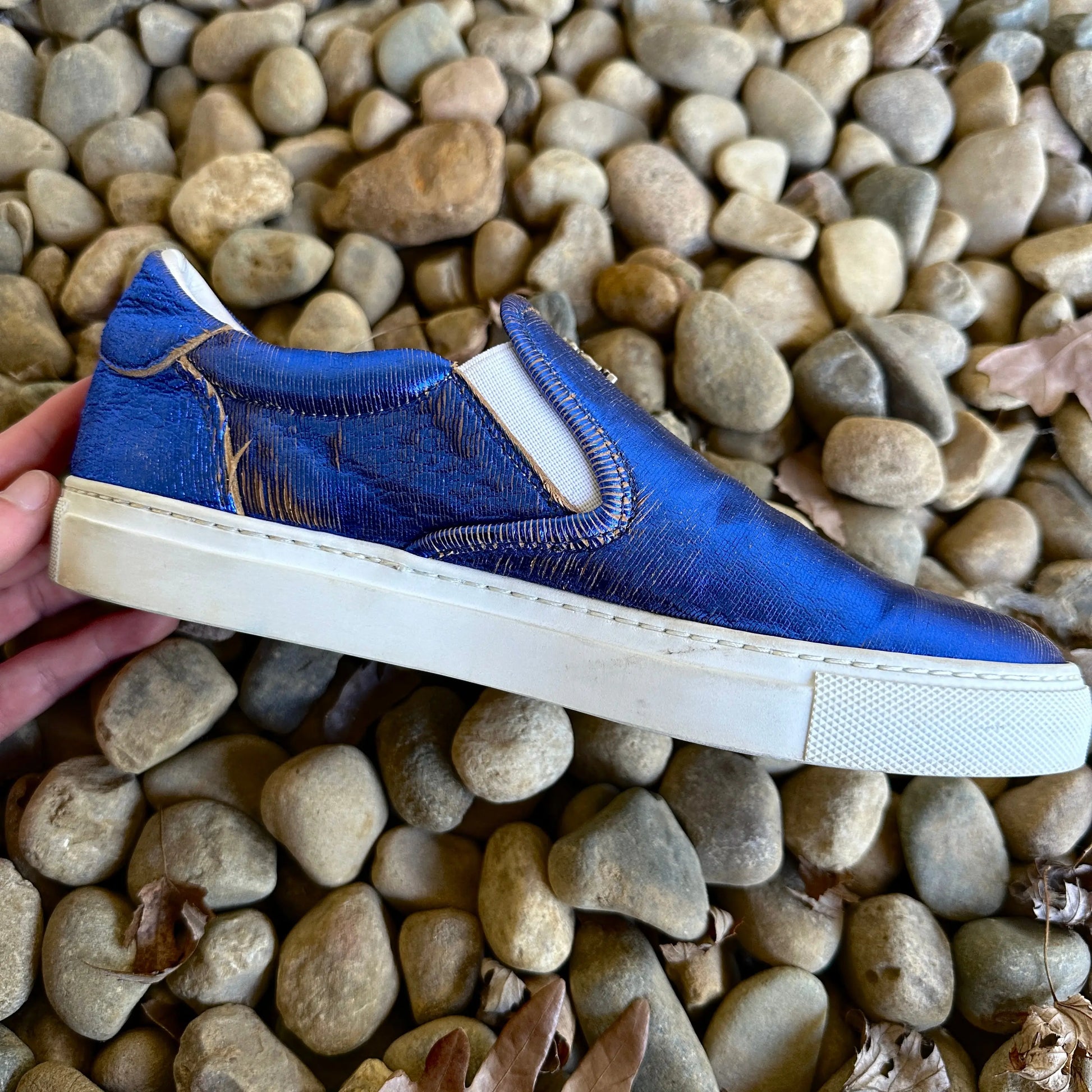 Chrome Hearts “Dagger” Metallic Slip-Ons - 269archive