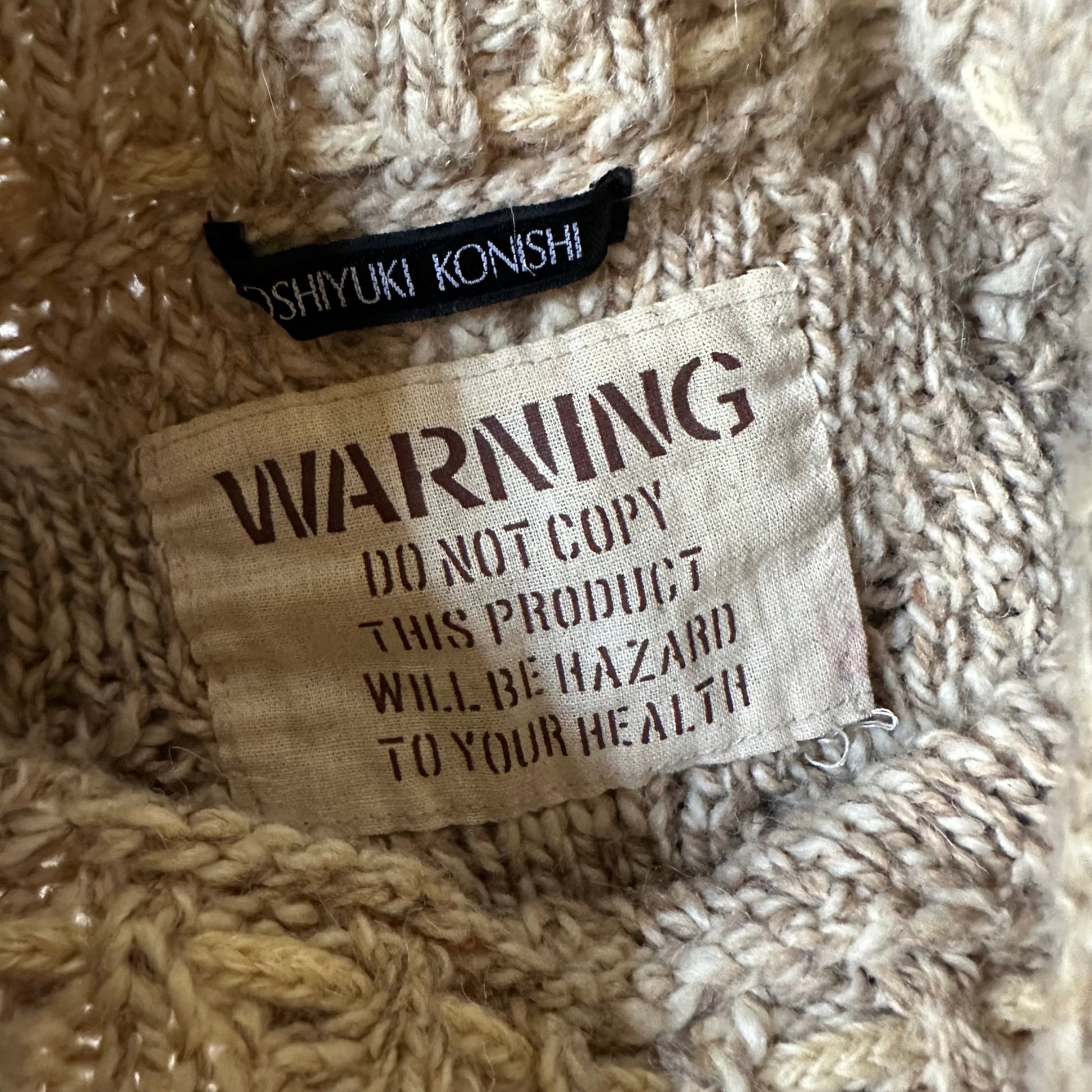 1990s Yoshiyuki Konishi Cable-Knit Sweater   269archive