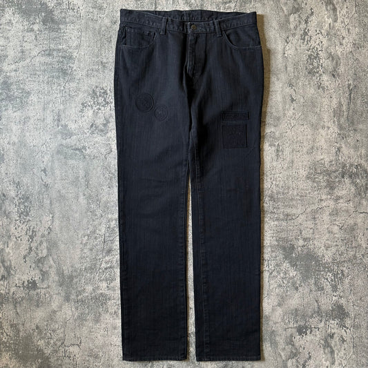 AW04 Number (N)ine “Give Peace a Chance” Patch Denim