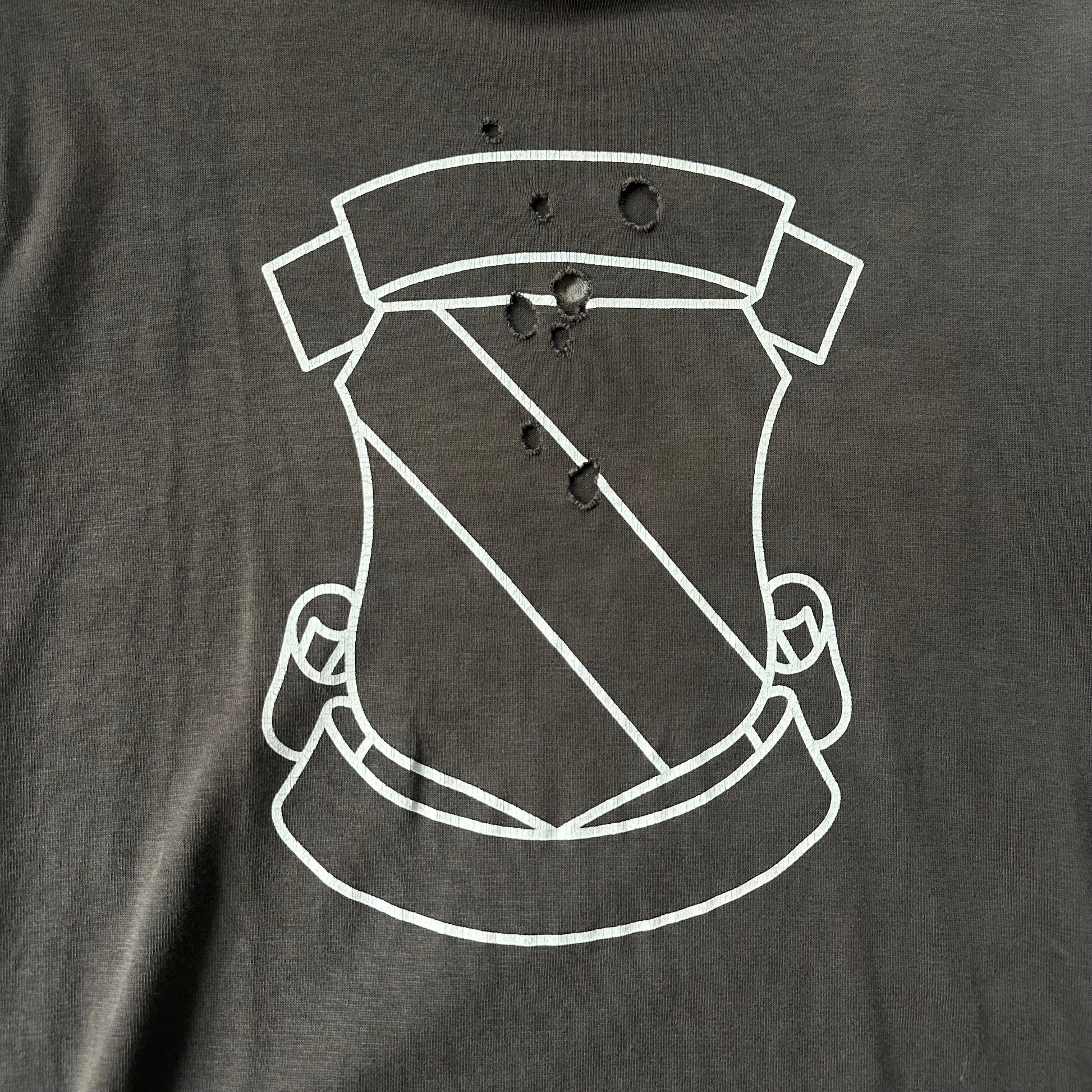 AW01 ‘Standards’ Distressed Shield Tee   269archive