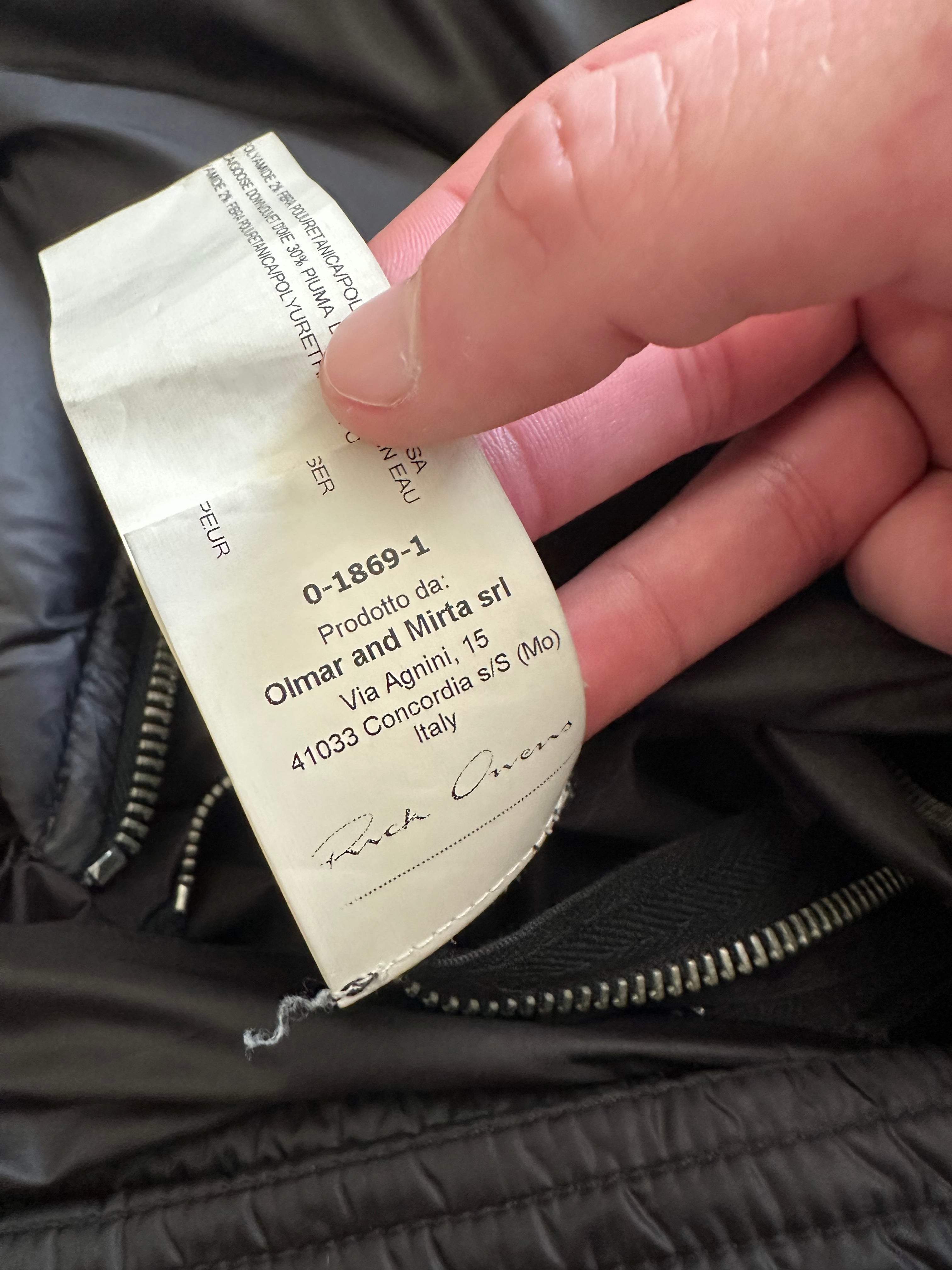 FW13 Rick Owens “Mollino” Goose Down Puffer Vest