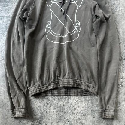 AW01 ‘Standards’ Distressed Shield Hoodie   269archive