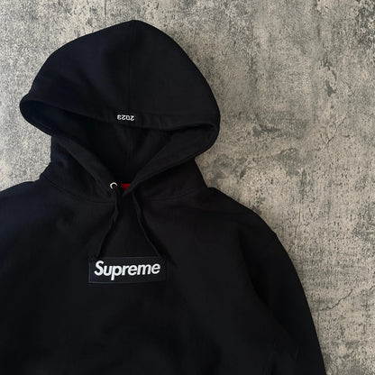 FW23 Supreme Black Box Logo Hoodie - 269archive