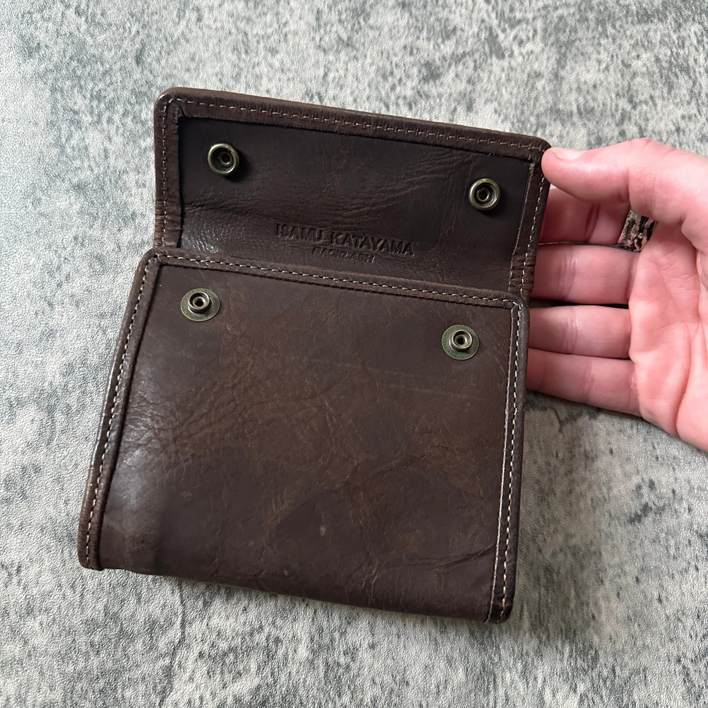 Isamu Katayama Backlash “Button-Snap” Leather Wallet - 269archive