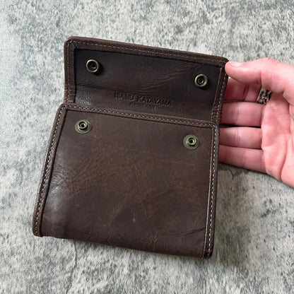 Isamu Katayama Backlash “Button-Snap” Leather Wallet - 269archive