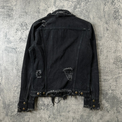 L.G.B. Distressed Removable Collar Denim Jacket - 269archive