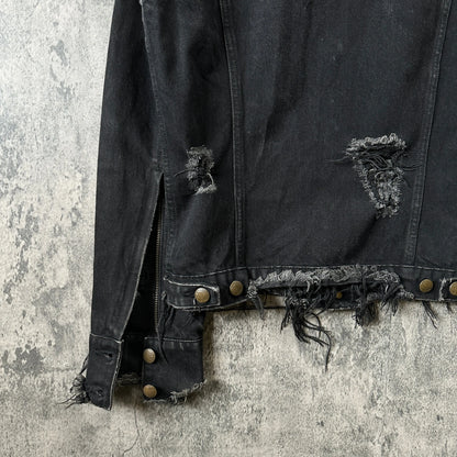 L.G.B. Distressed Removable Collar Denim Jacket - 269archive