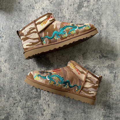 Palace x Ugg “Tigers and Dragons” Chestnut Ultra Mini Boot - 269archive