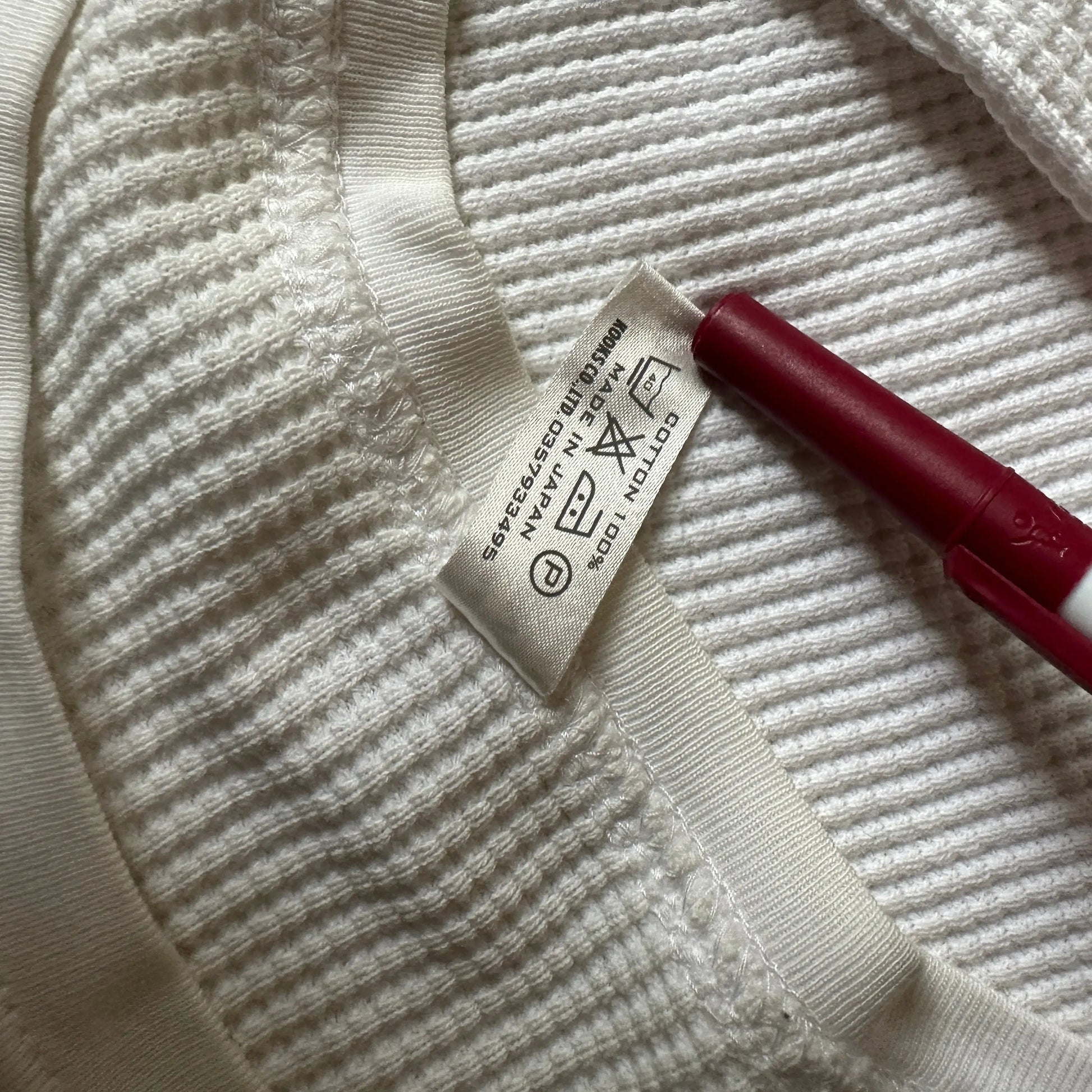 SS02 Number (N)ine Waffle Knit Long Sleeve - 269archive