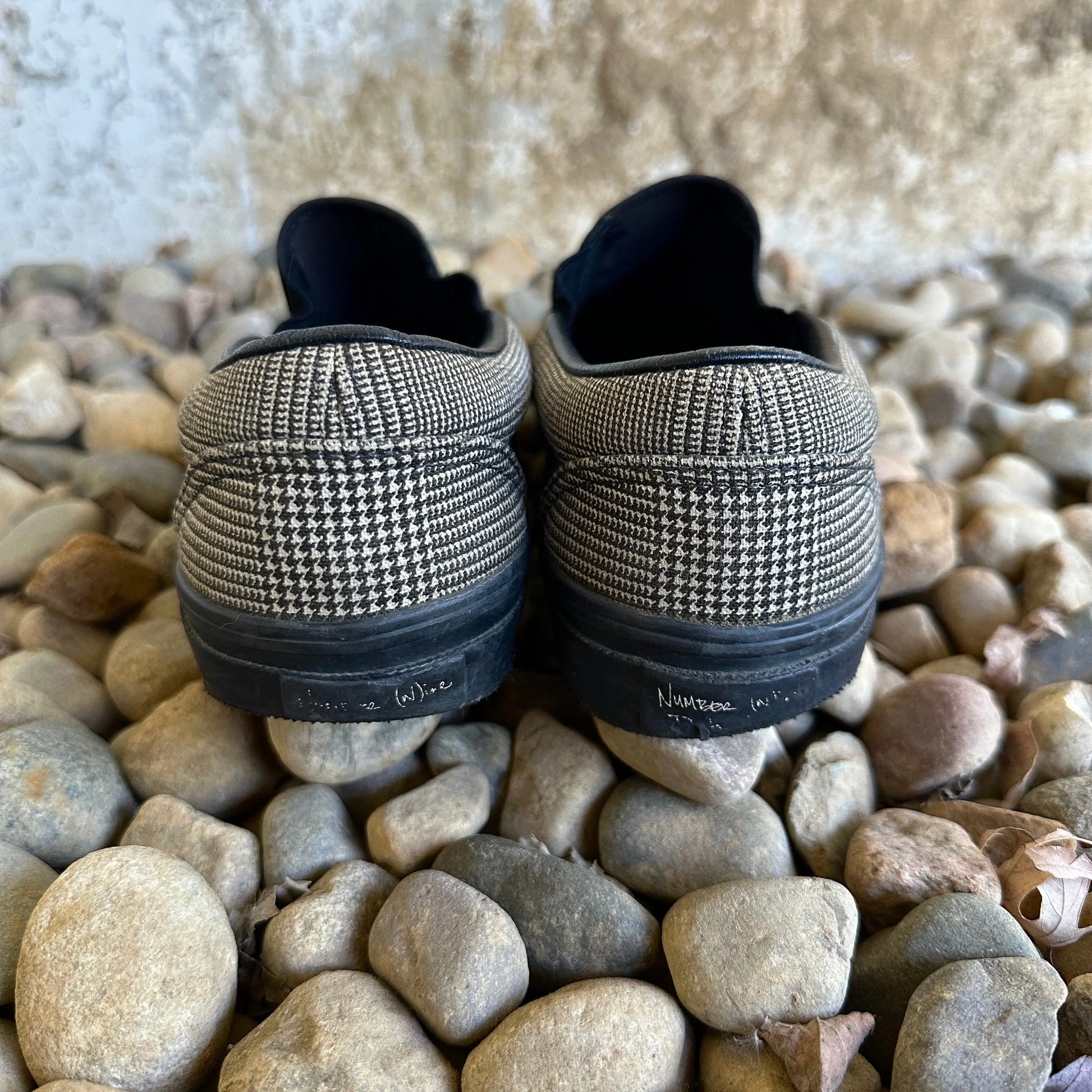 SS05 Number (N)ine “Nightcrawler” Houndstooth Slip-Ons - 269archive