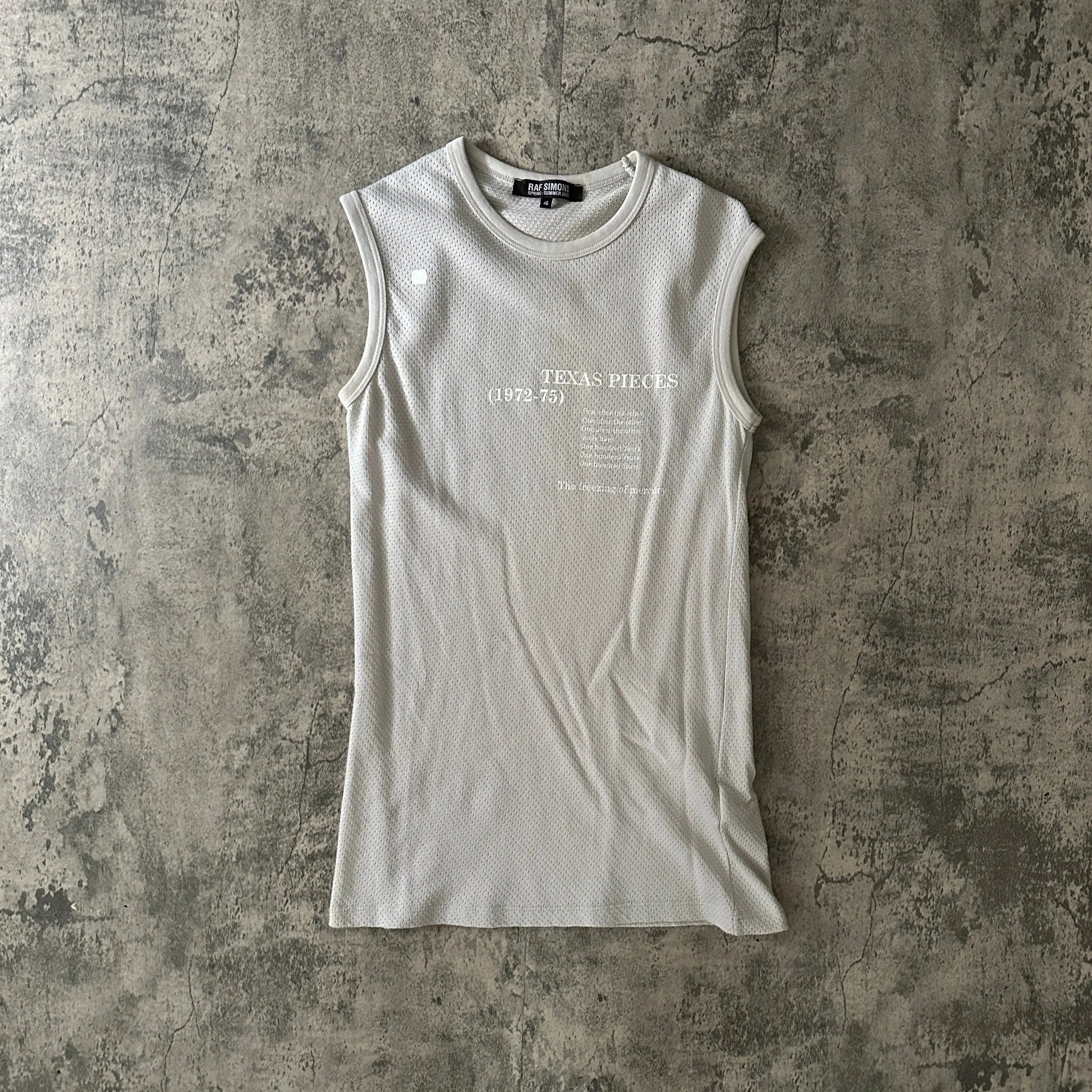 SS05 Raf Simons “Texas Pieces” Mesh Tank Top - 269archive