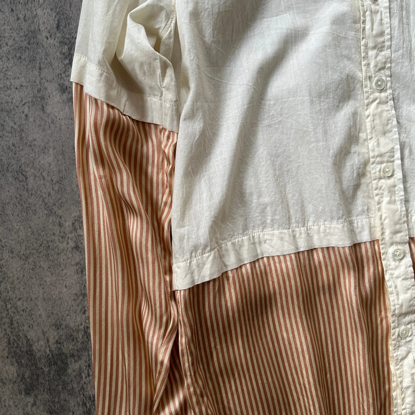 SS08 Ann Demeulemeester Runway “Striped Silk” Layered Button-Up - 269archive