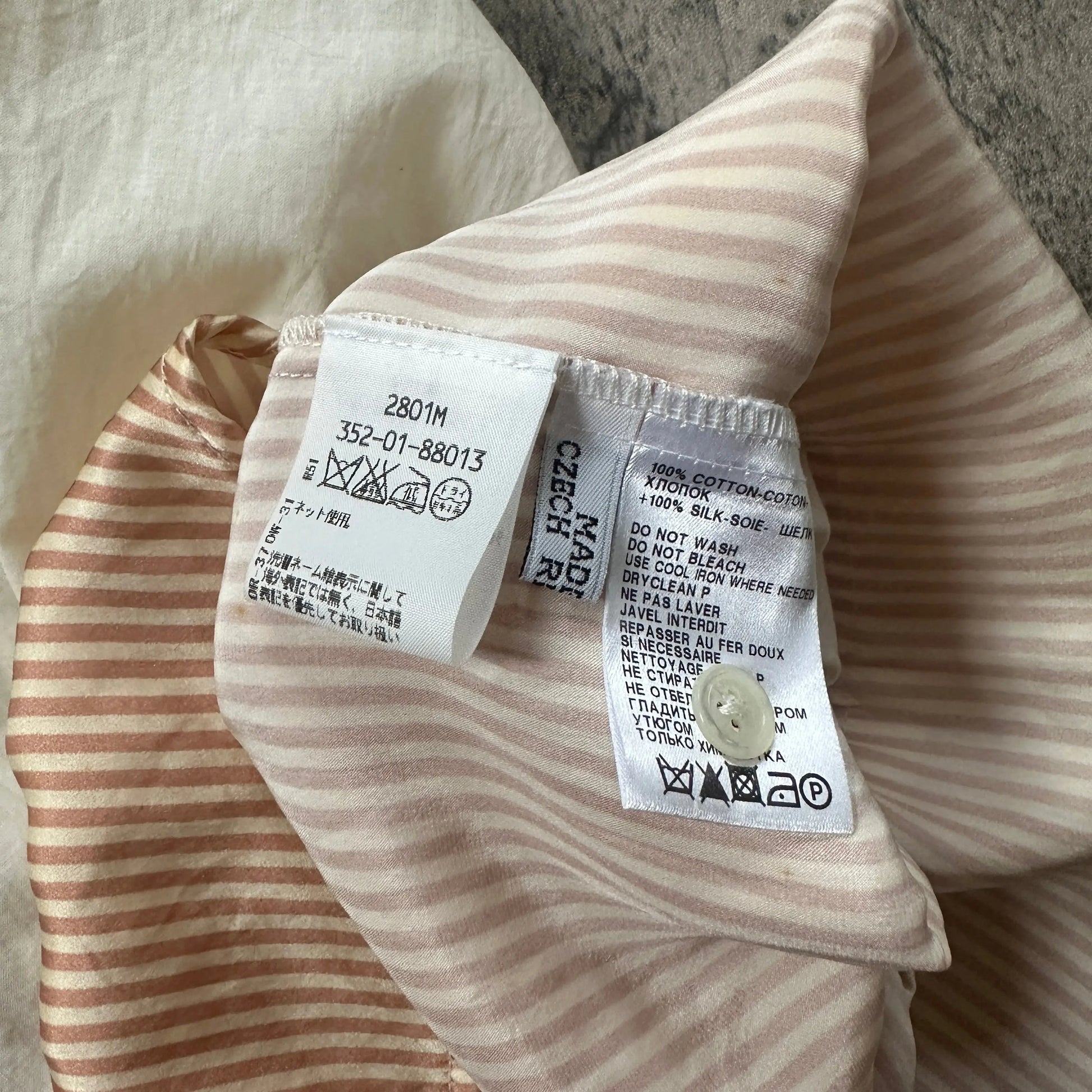 SS08 Ann Demeulemeester Runway “Striped Silk” Layered Button-Up - 269archive