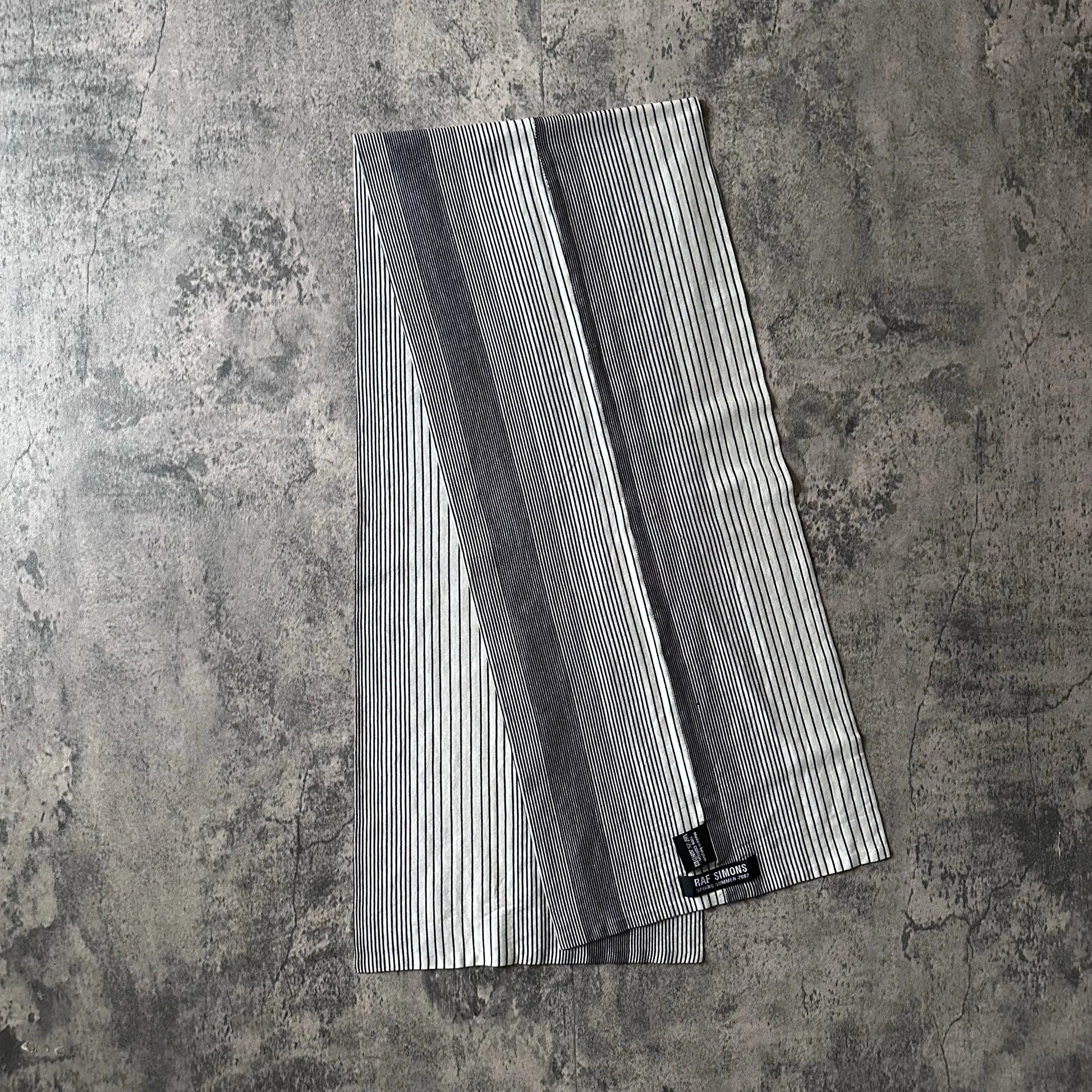 SS2002 Raf Simons Striped Cotton Scarf - 269archive