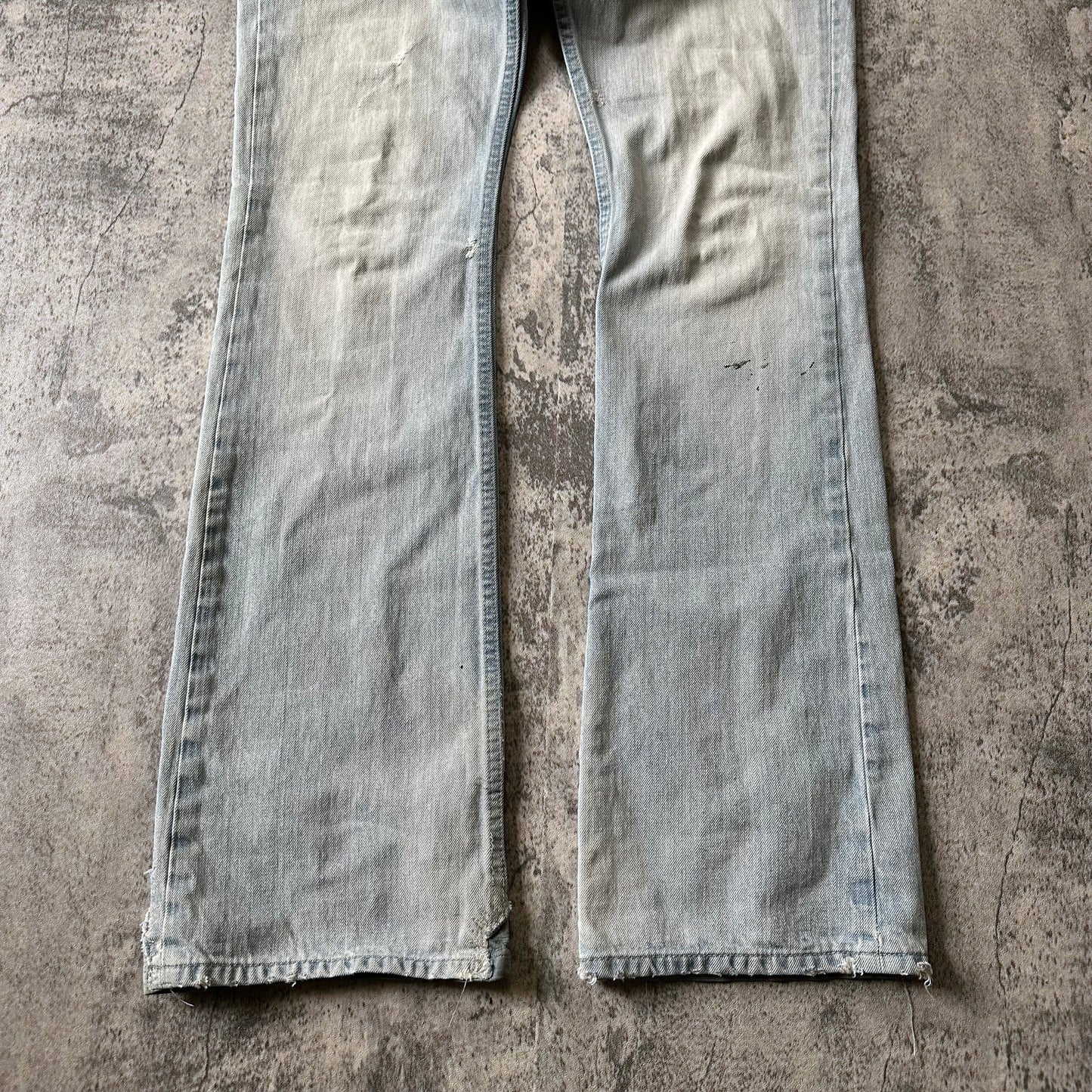 ‘Leather Repair’ Distressed Denim  Pants 269archive