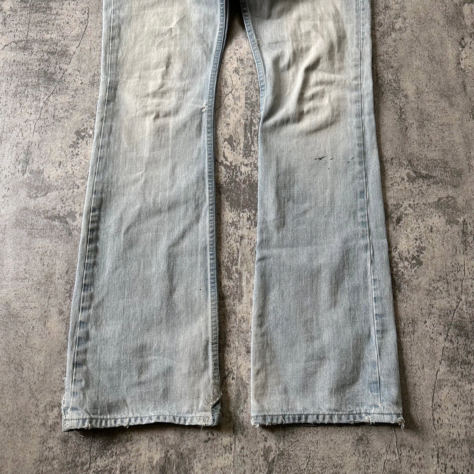 ‘Leather Repair’ Distressed Denim  Pants 269archive